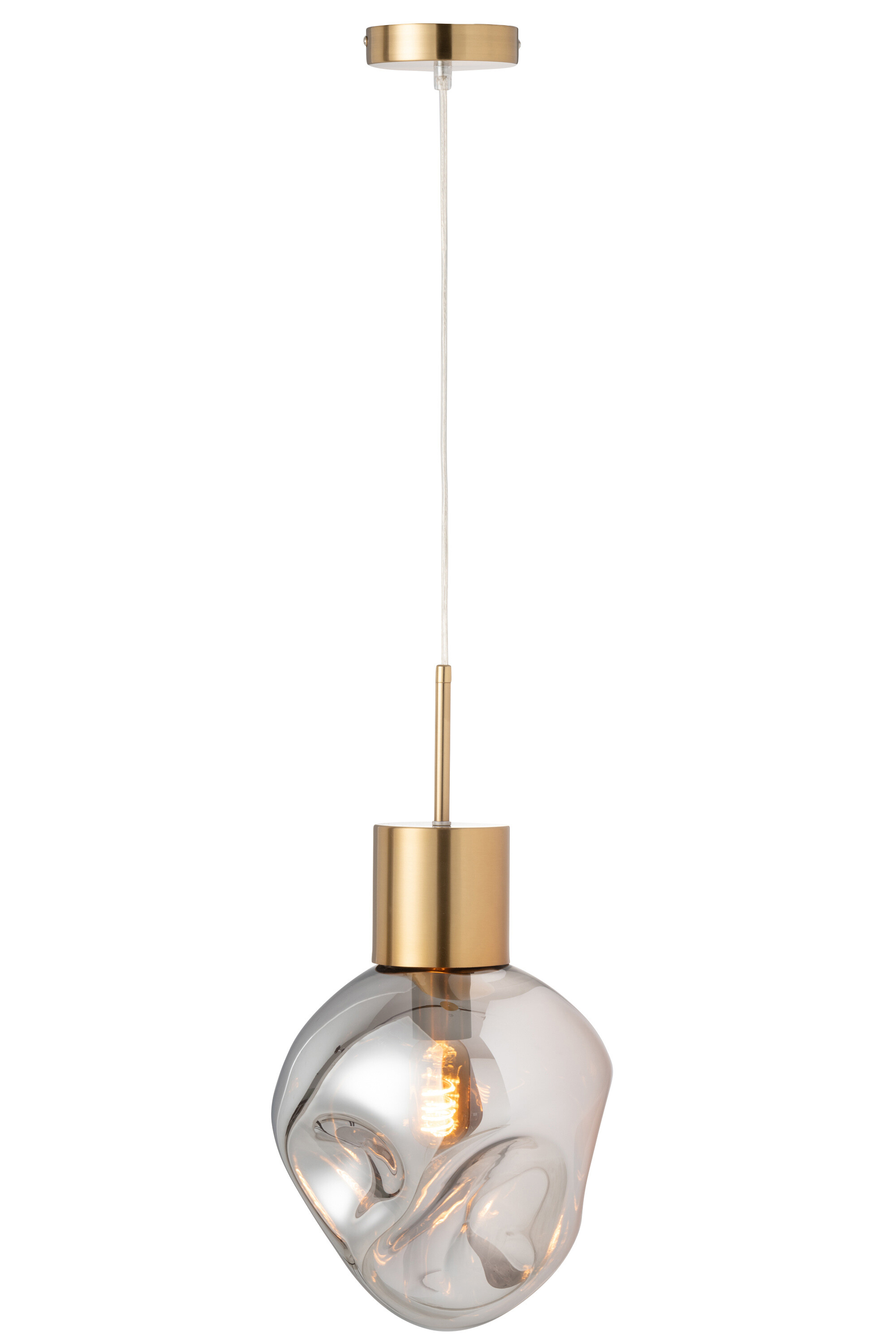 HANGING LAMP GD METAL/GLA GREY