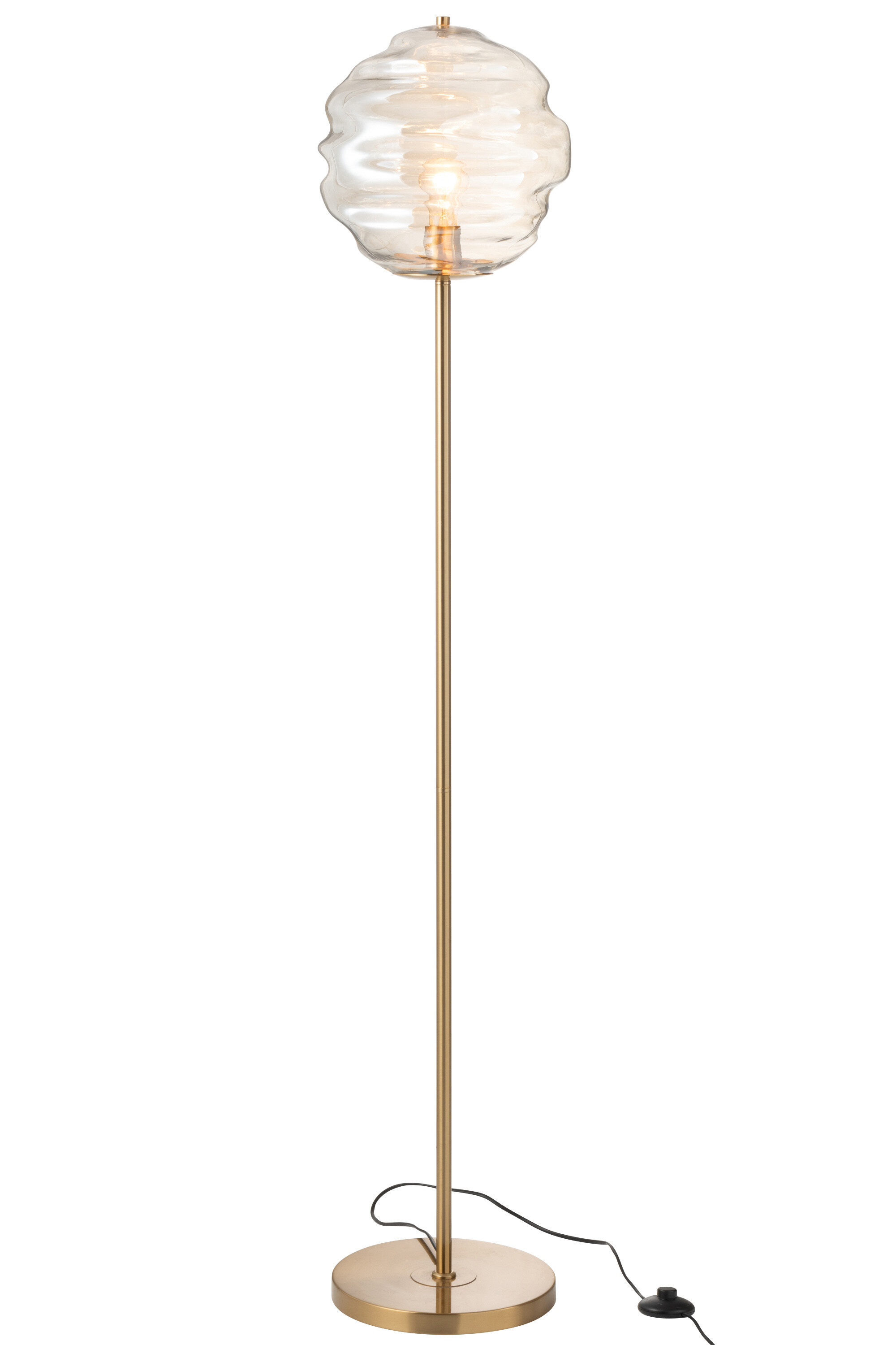 FLOORLAMP HONEYCO GL LT COGNAC