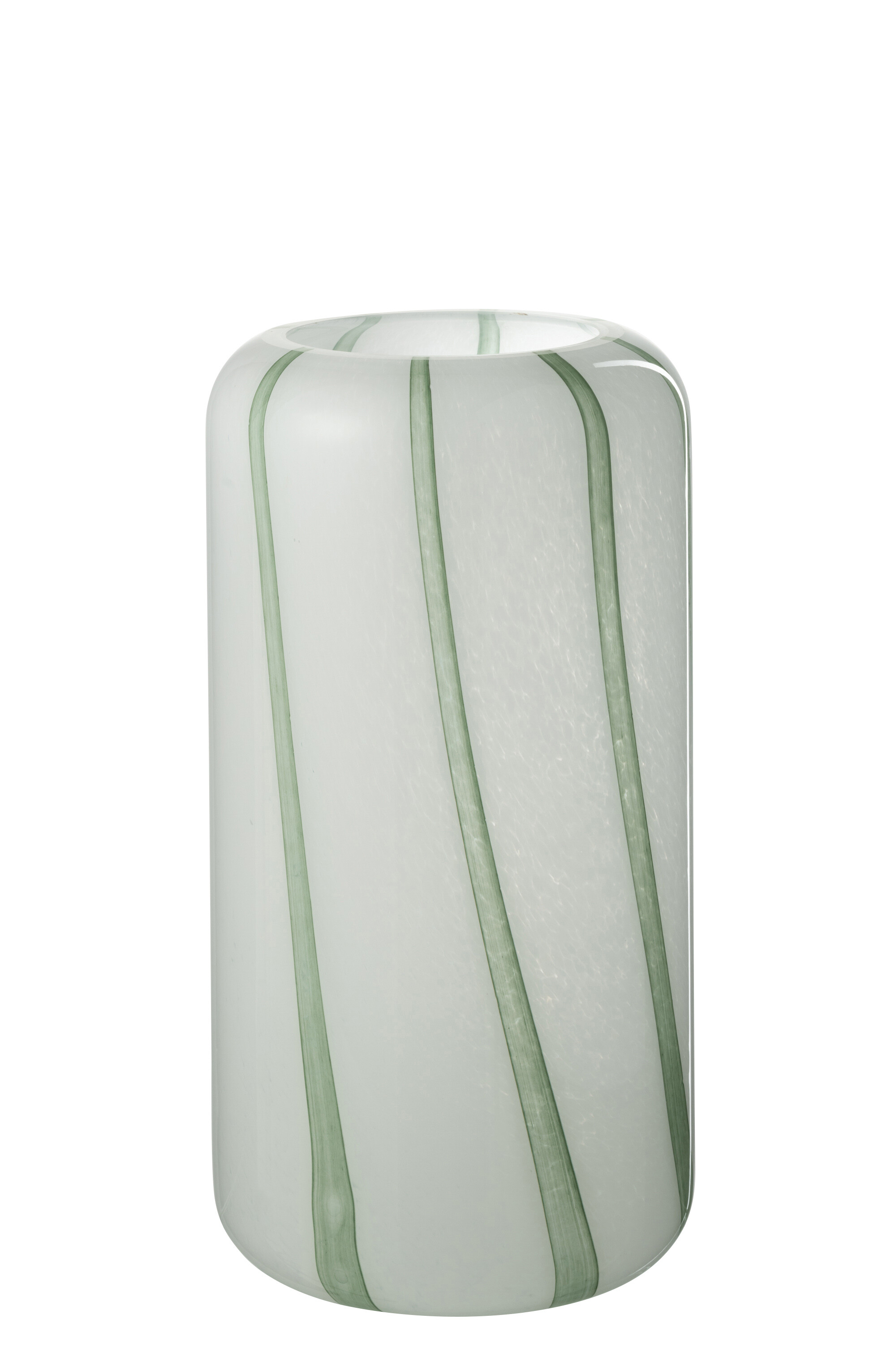 VASE MIMI VERRE BLANC/VERT L