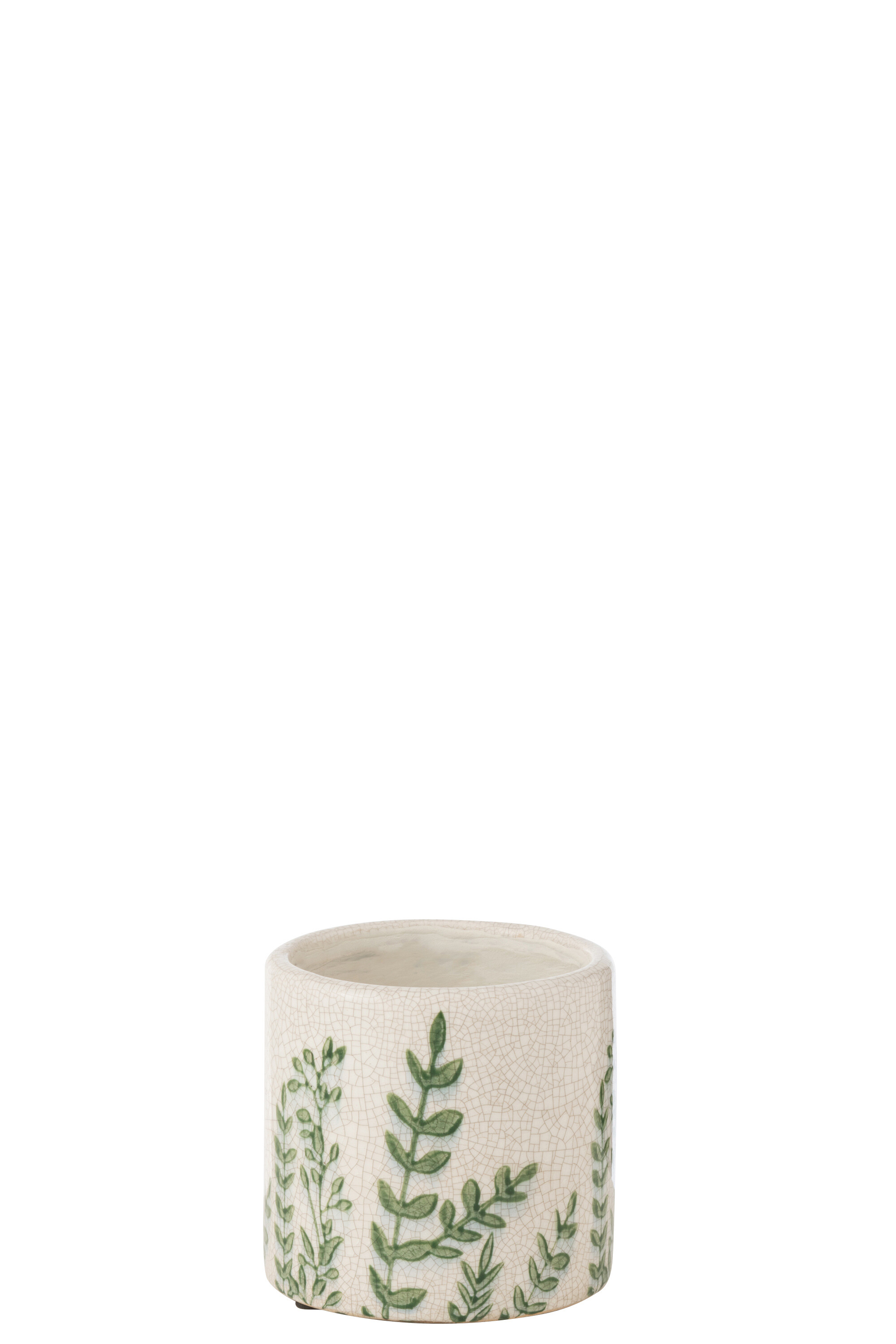 VASE FERNY ROND GRES VERT/BL S