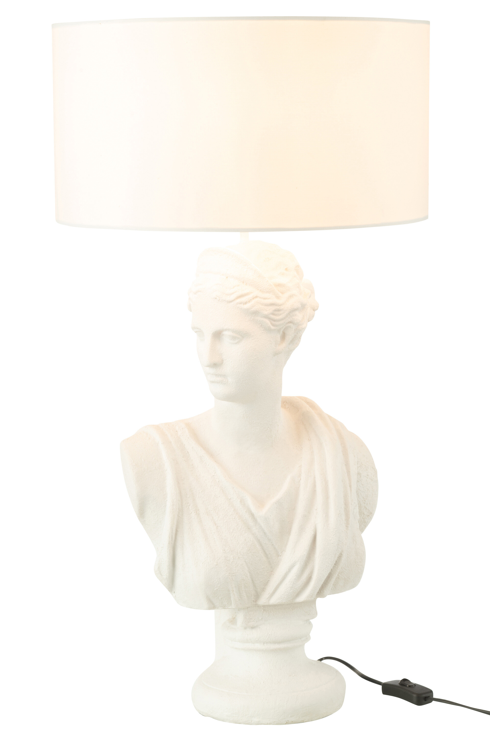 LAMPE FEMME BUSTE RESINE BLANC