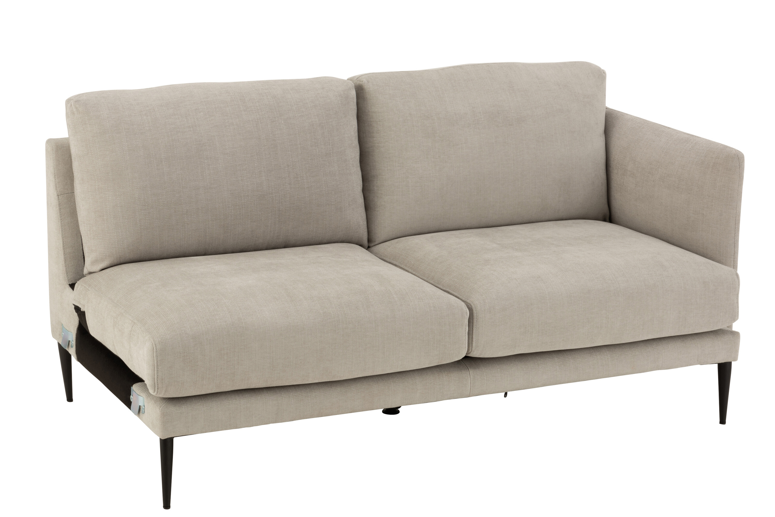 SOFA ZOE BOIS/TIS GRIS DROITE