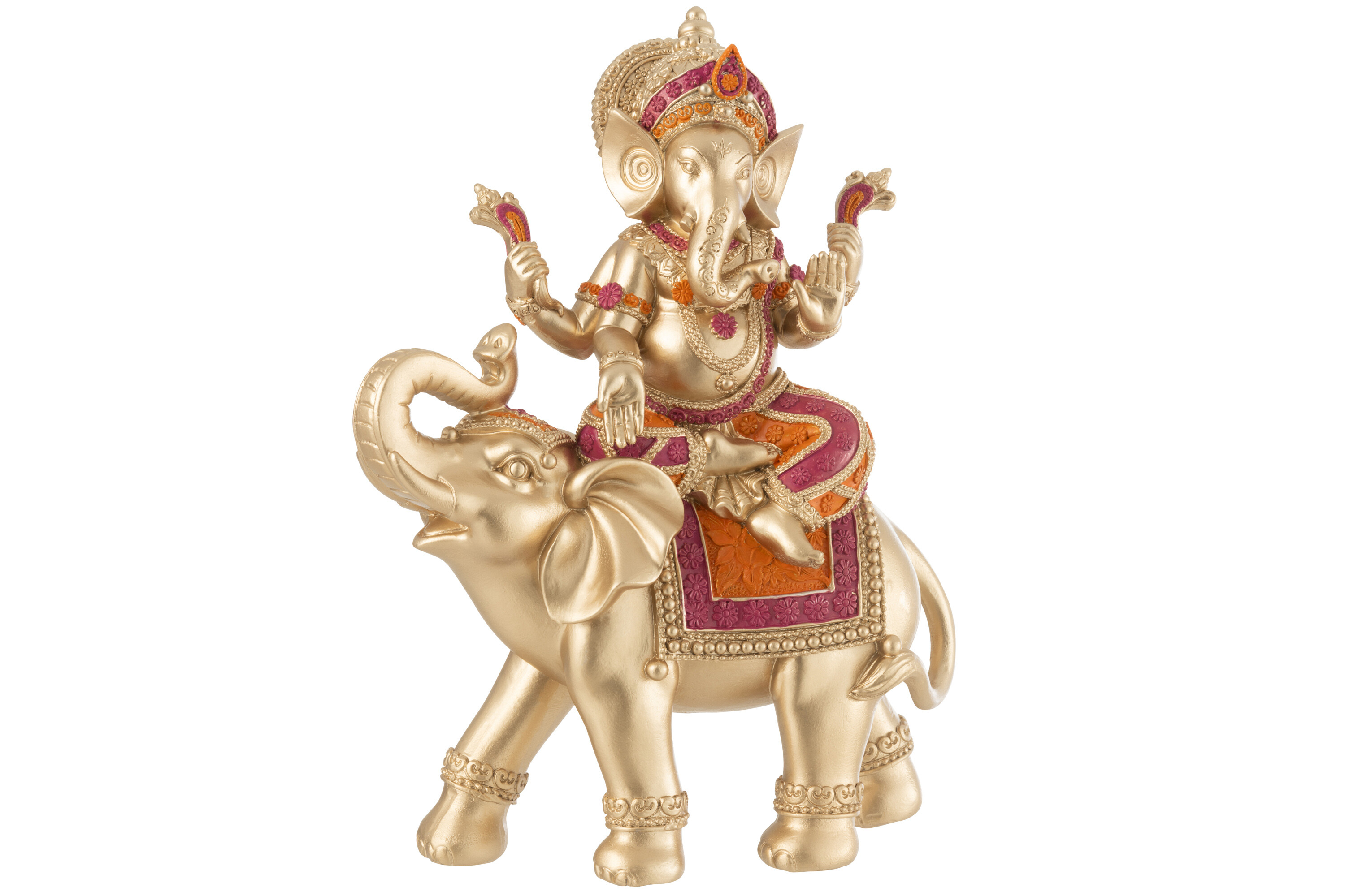 GANESHA SUR ELEPHANT RESINE L