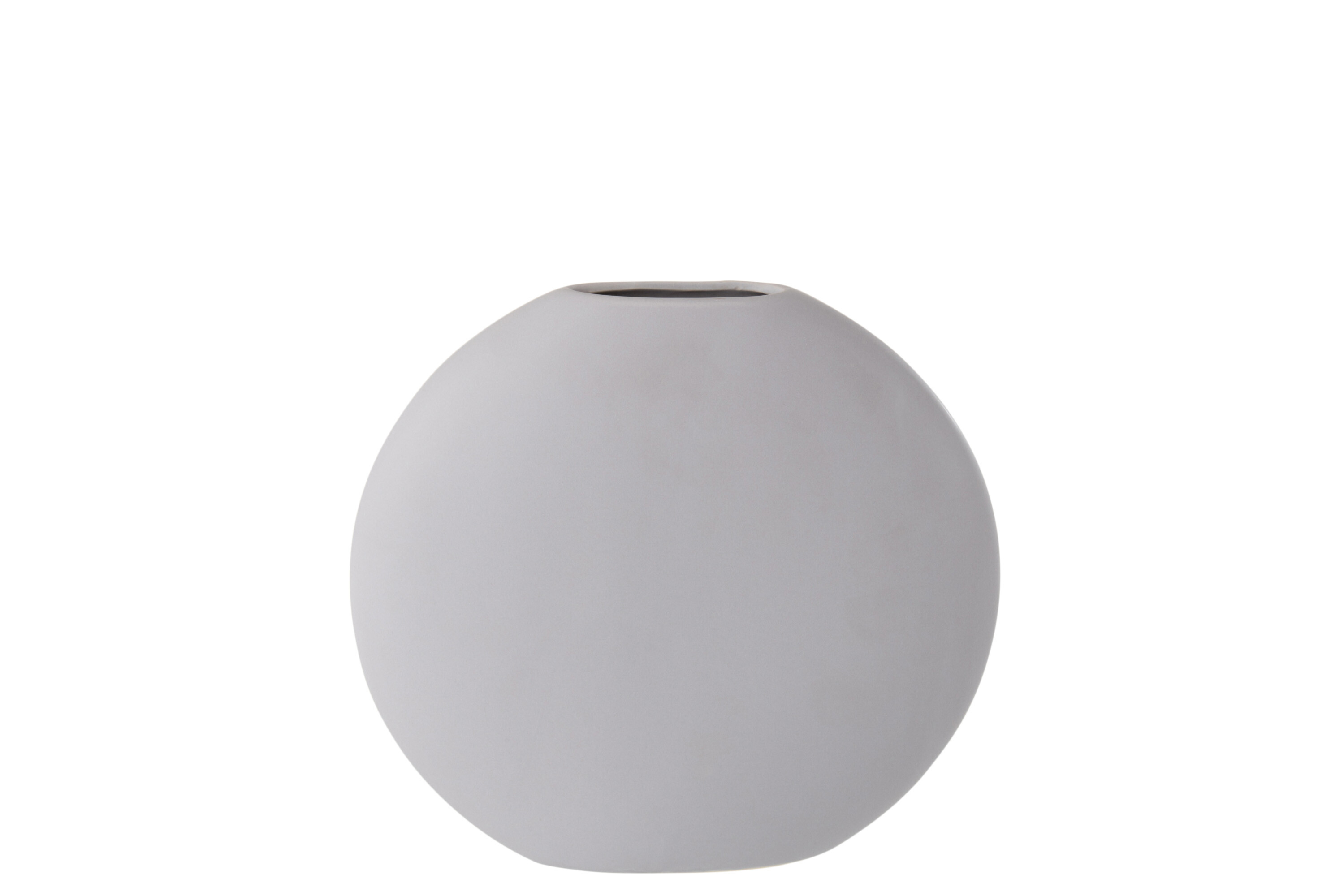 VASE ROND PLAT CER MAUVE C