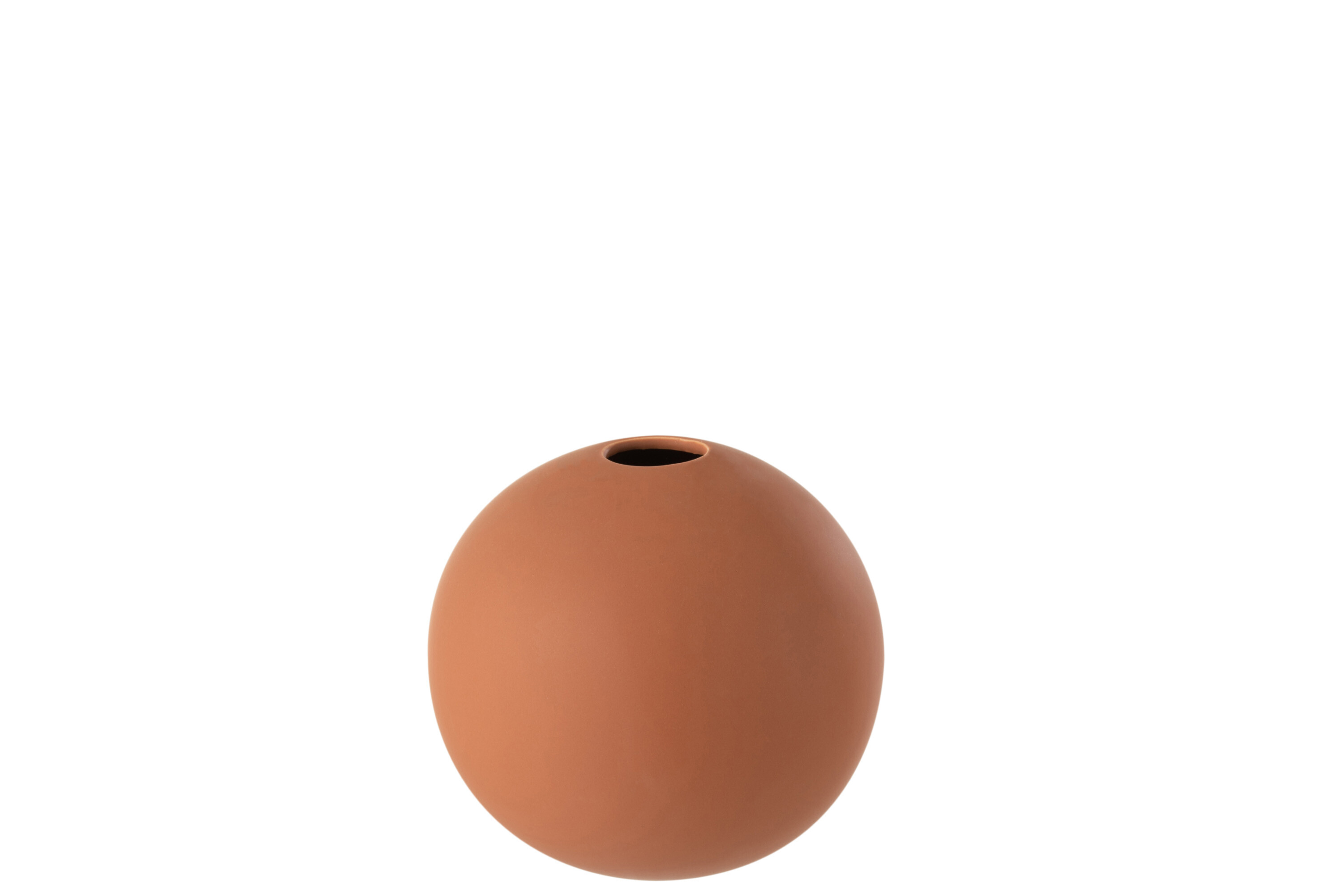 VASE BOULE CERAMIQUE ROUILLE M