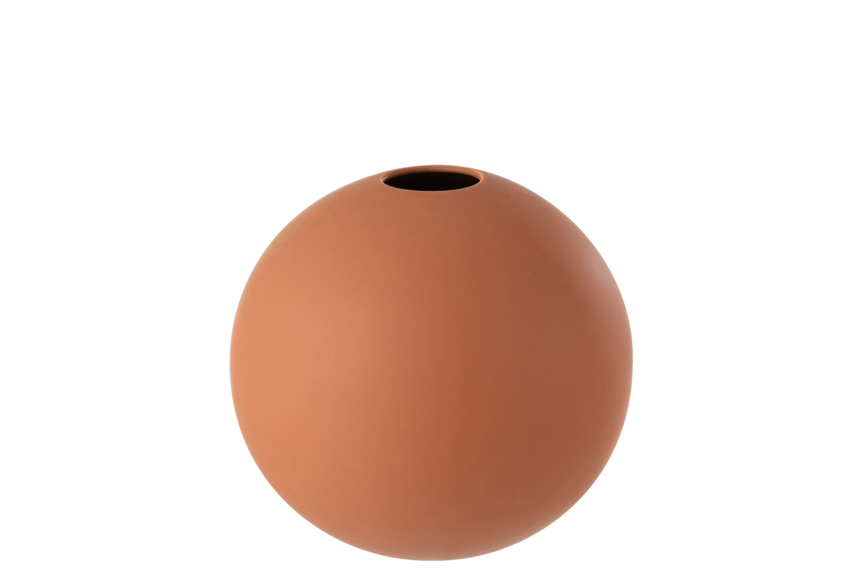 VASE BOULE CERAMIQUE ROUILLE L