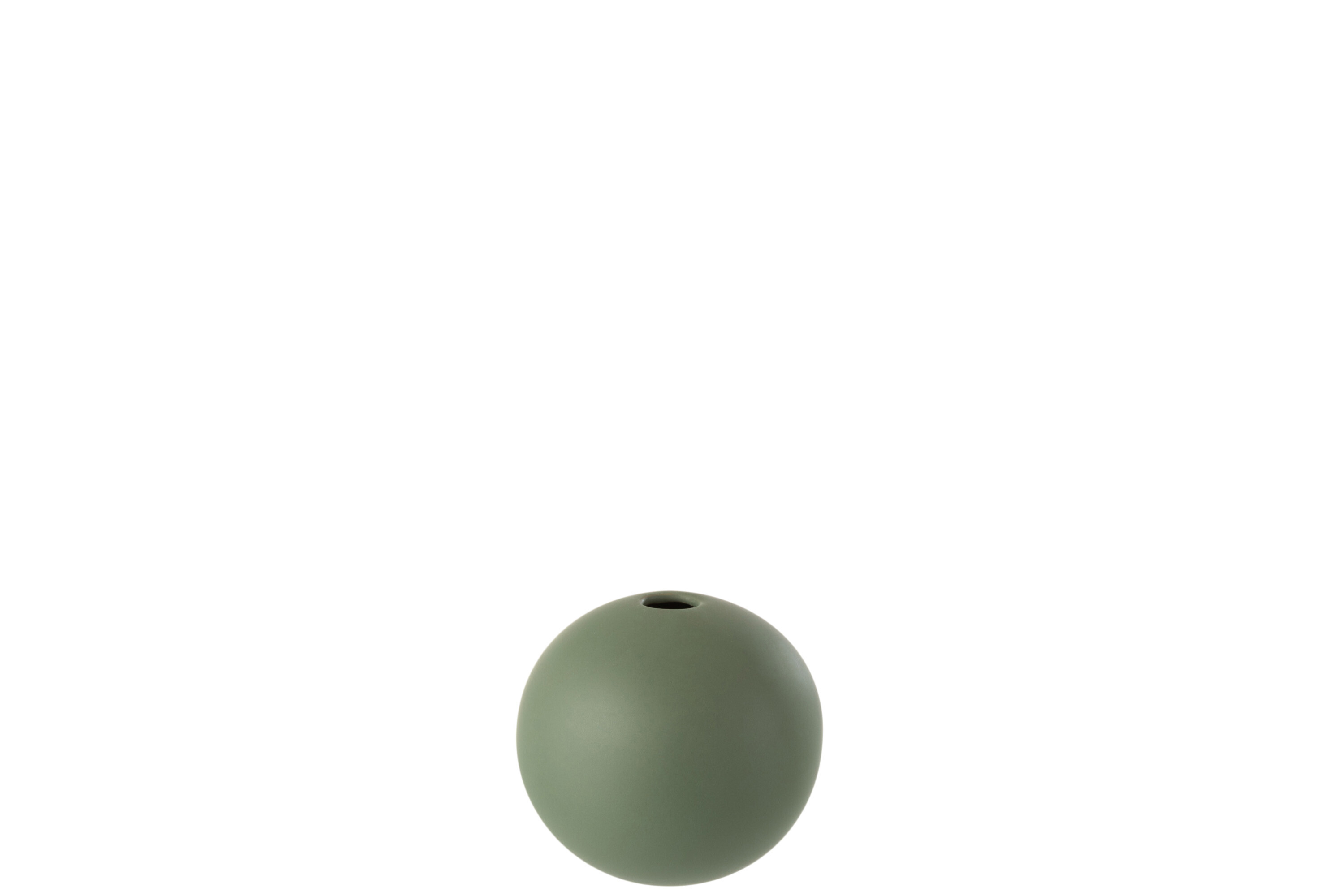 VASE BOULE CERAMIQUE VERT S