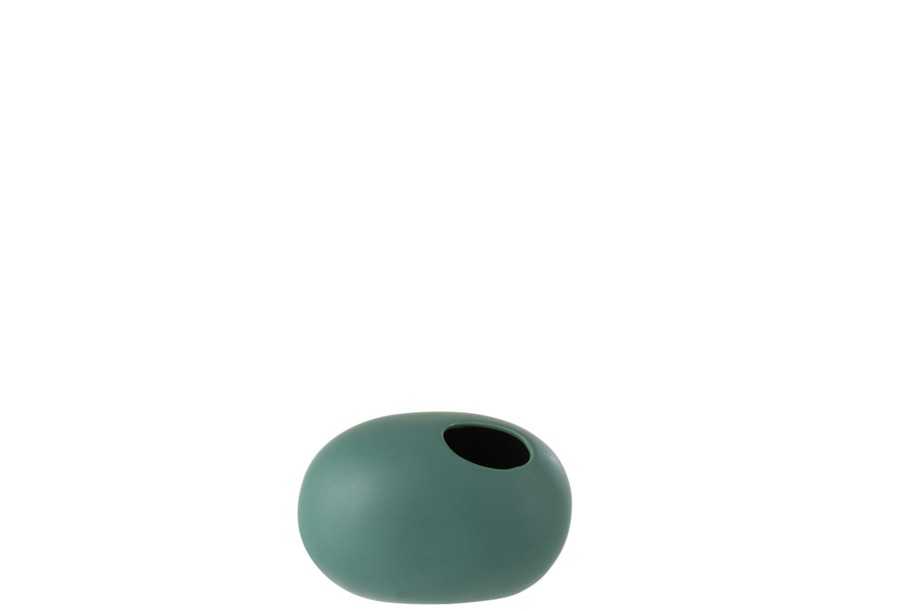 VASE OVALE CERAMIQUE VERT S