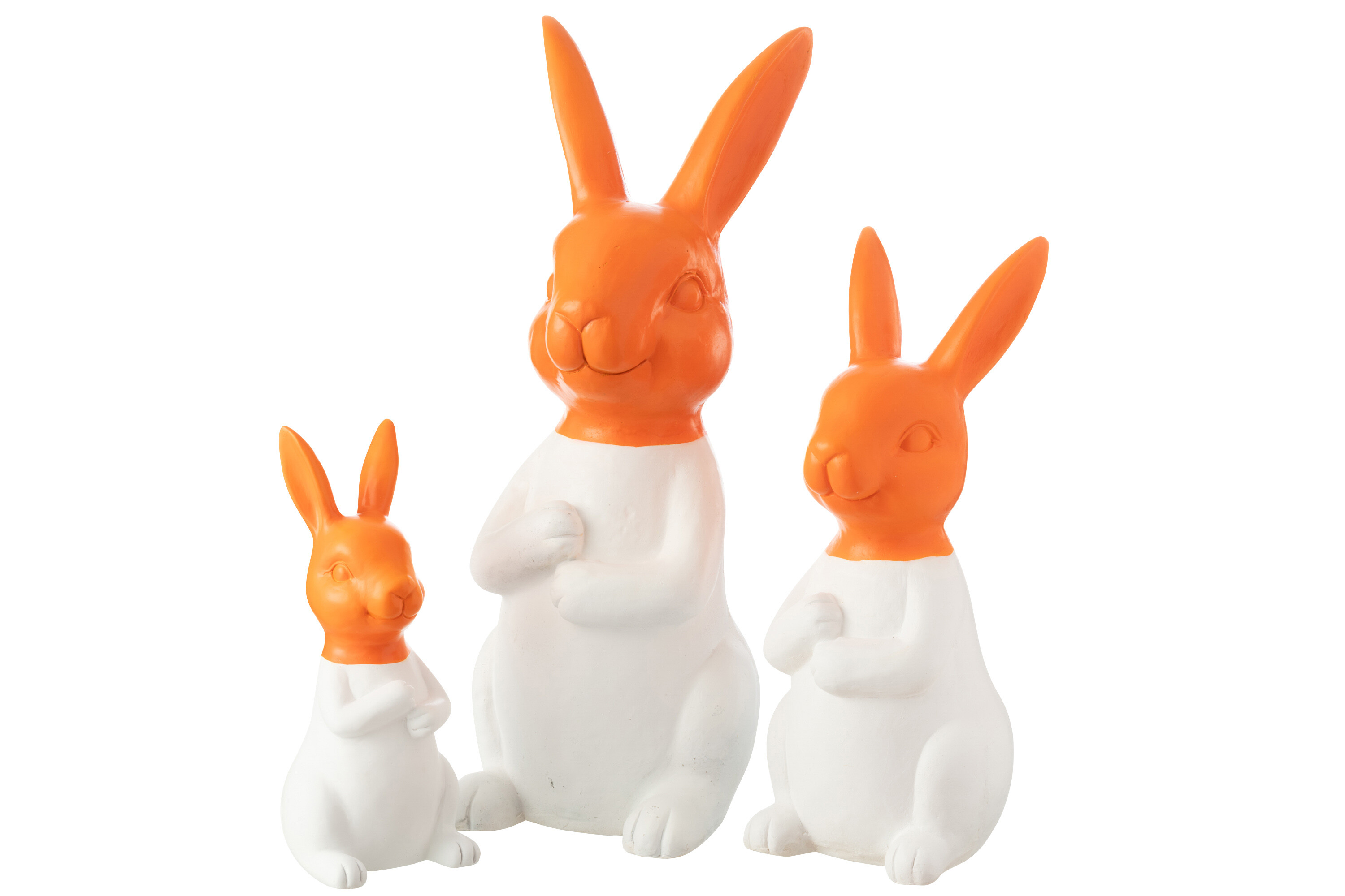 S/3 RABBITS OUTDOOR MGO WH/ORA