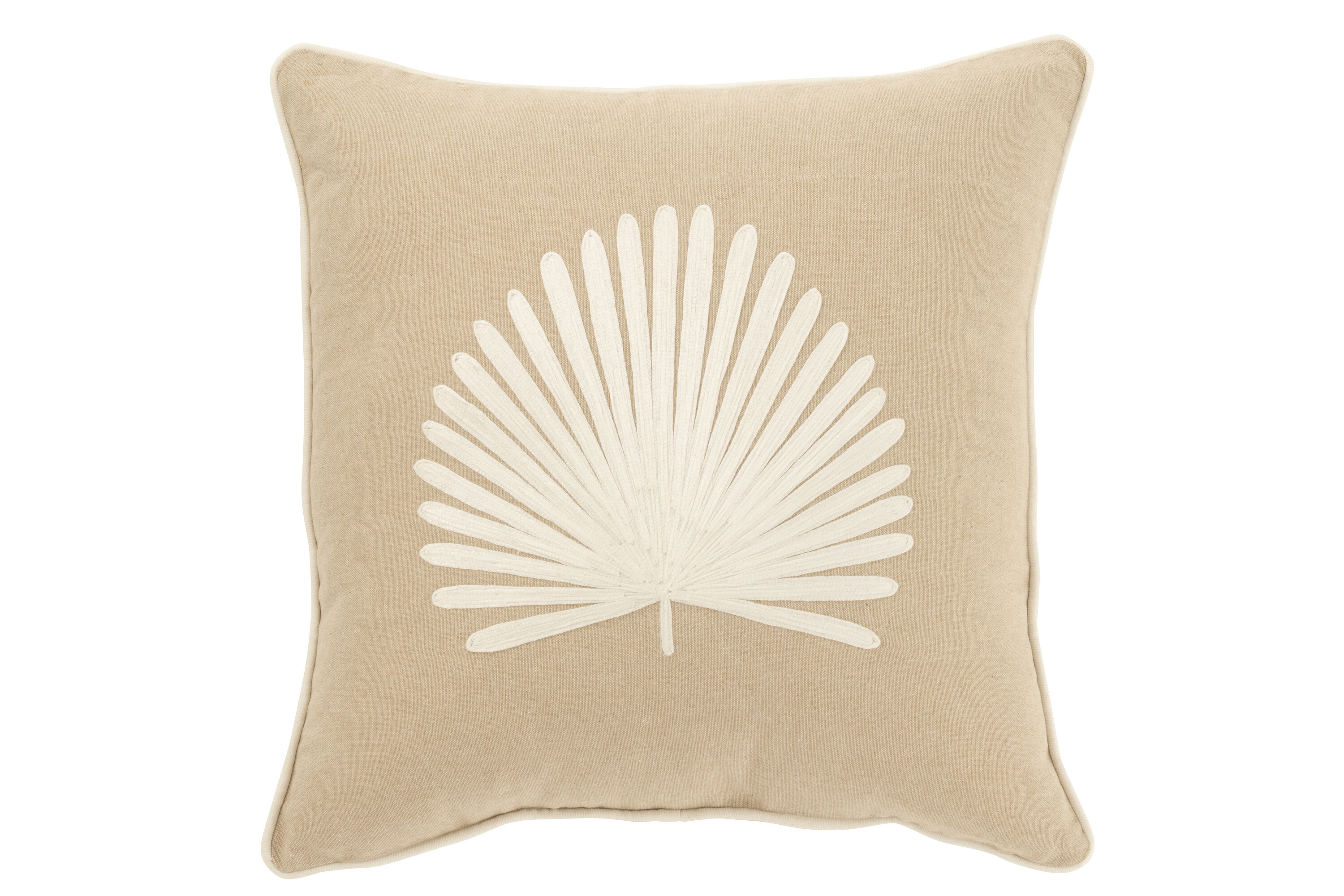 COUSSIN FEUILLE COT GREI/BLC