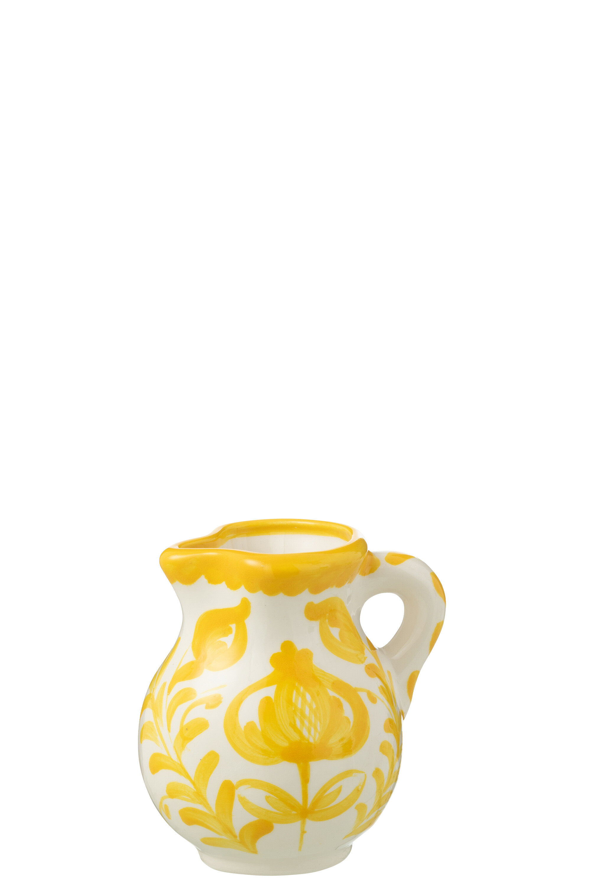 PITCHER GRANADA CER WH/YEL S