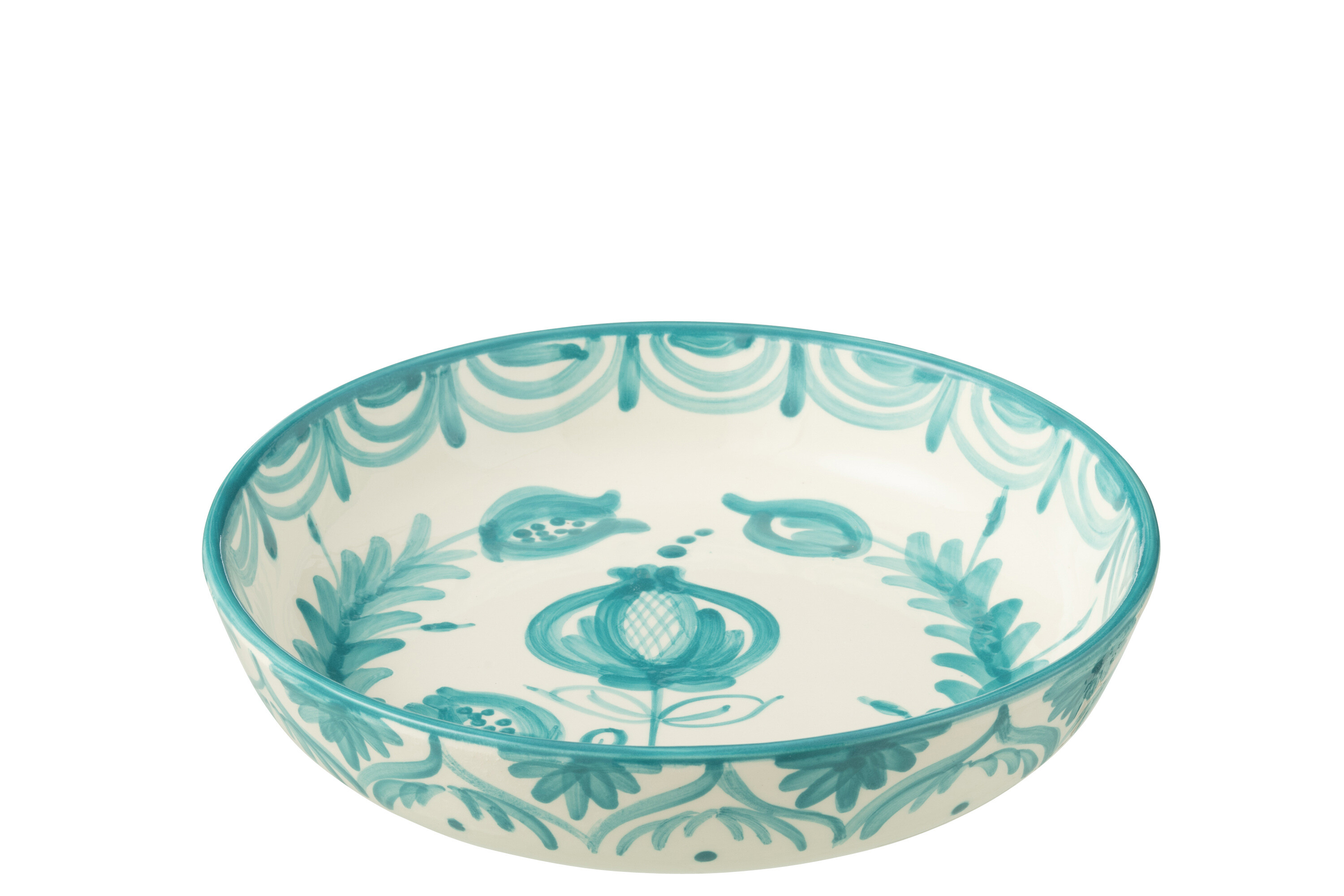 BOWL GRANADA LO CER WH/AQUA L