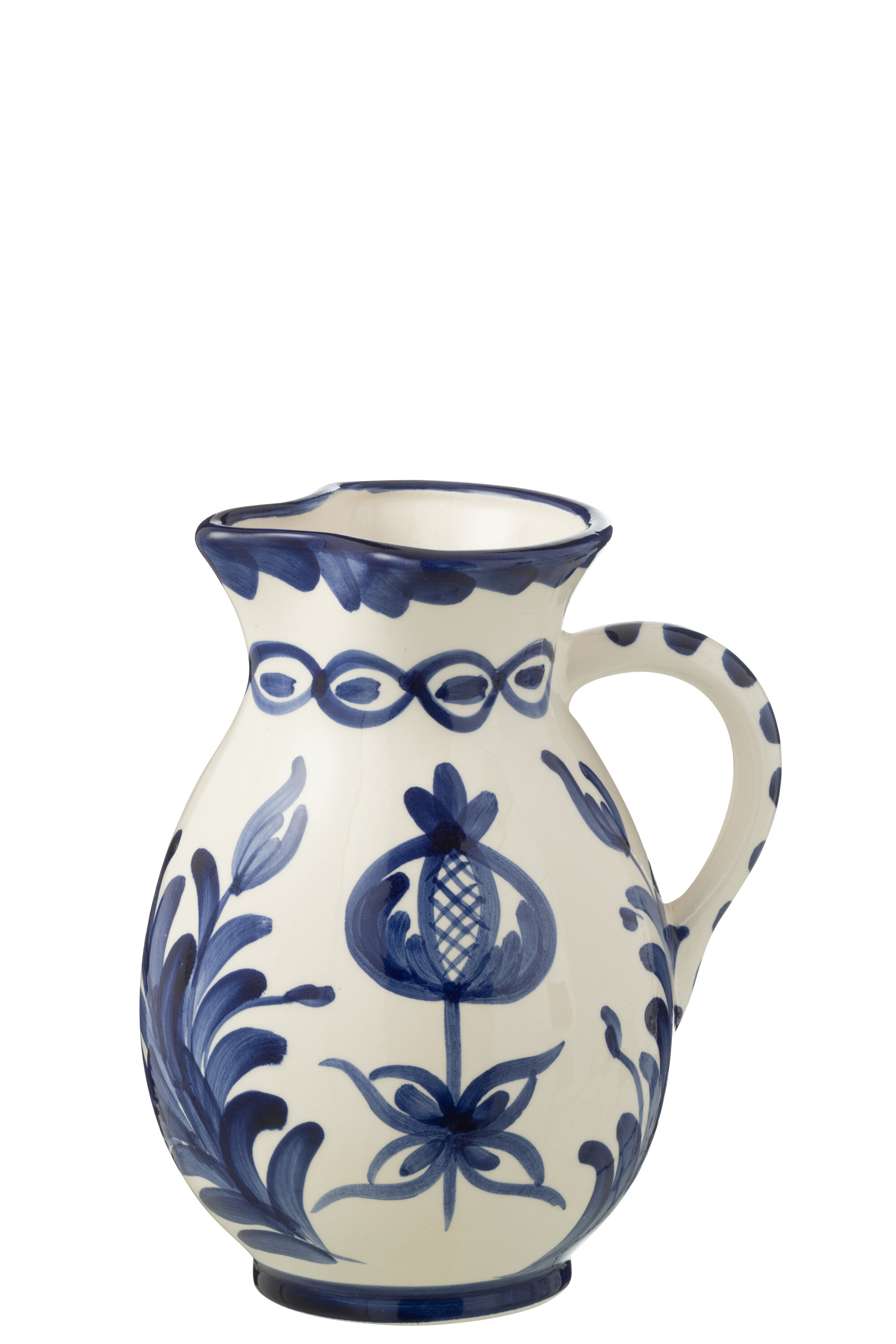 PITCHER GRANADA CER WH/BLU M