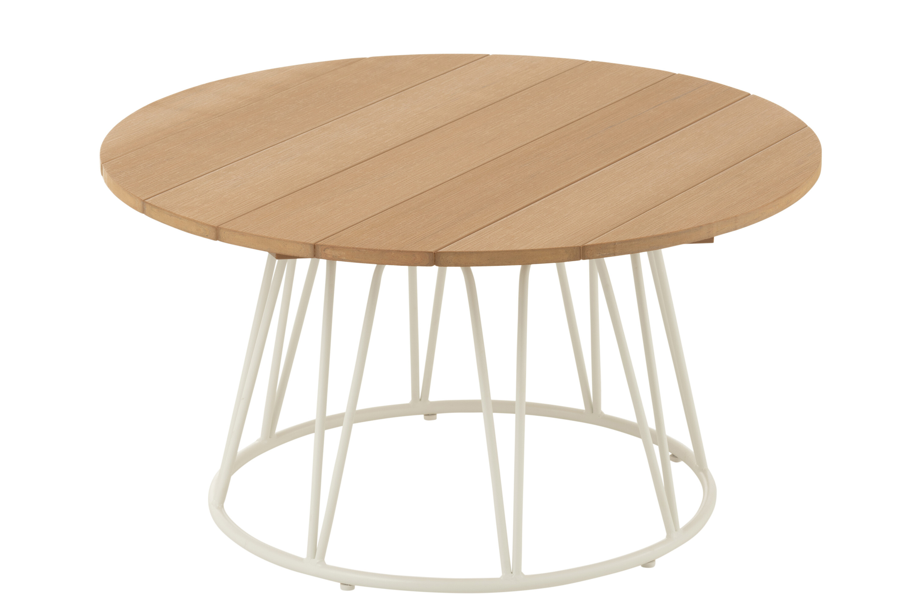 TABLE ZOA FER/POLY BLANC