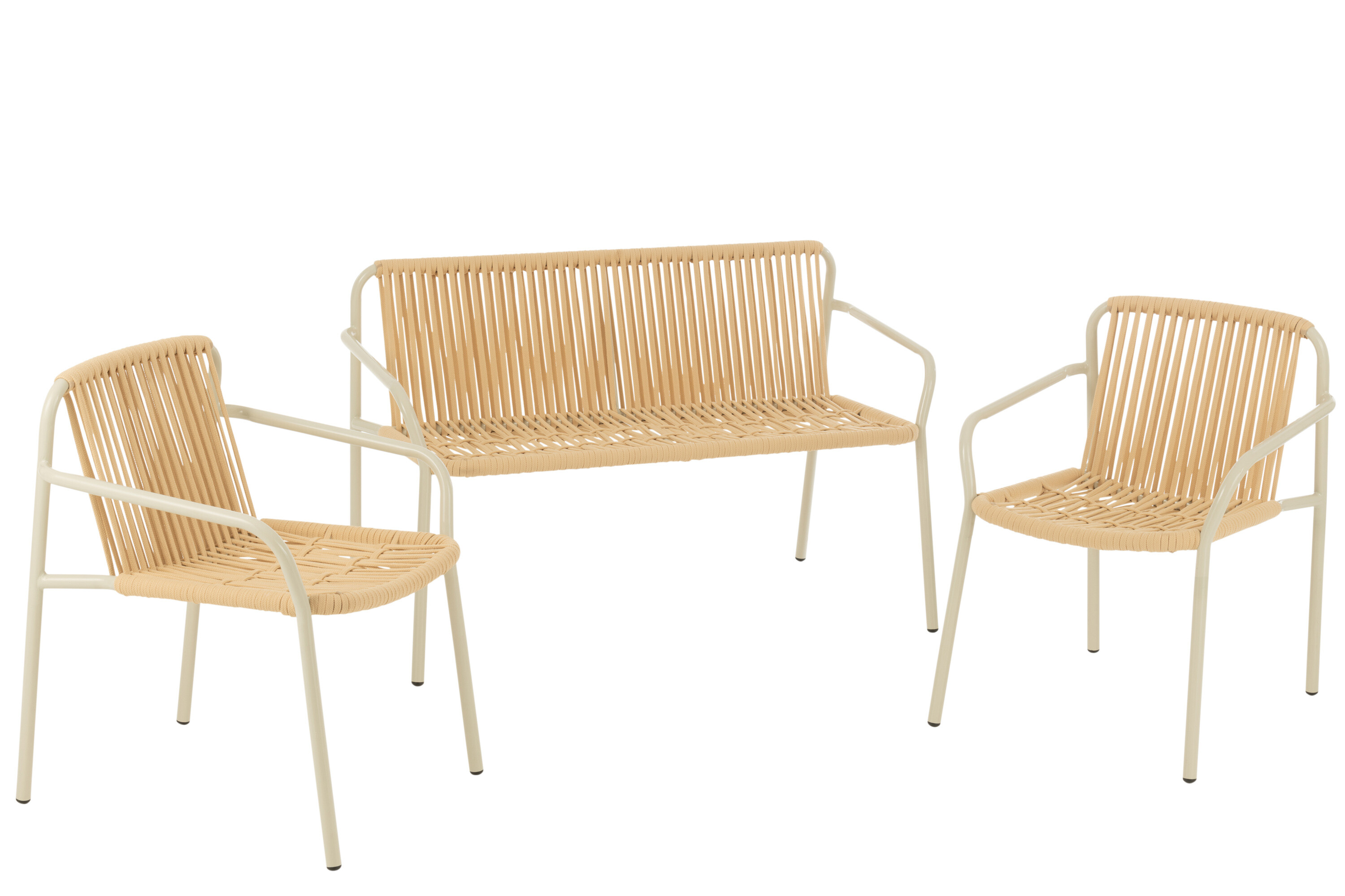 S/3 CHAISES KOA AC/CO BEIGE