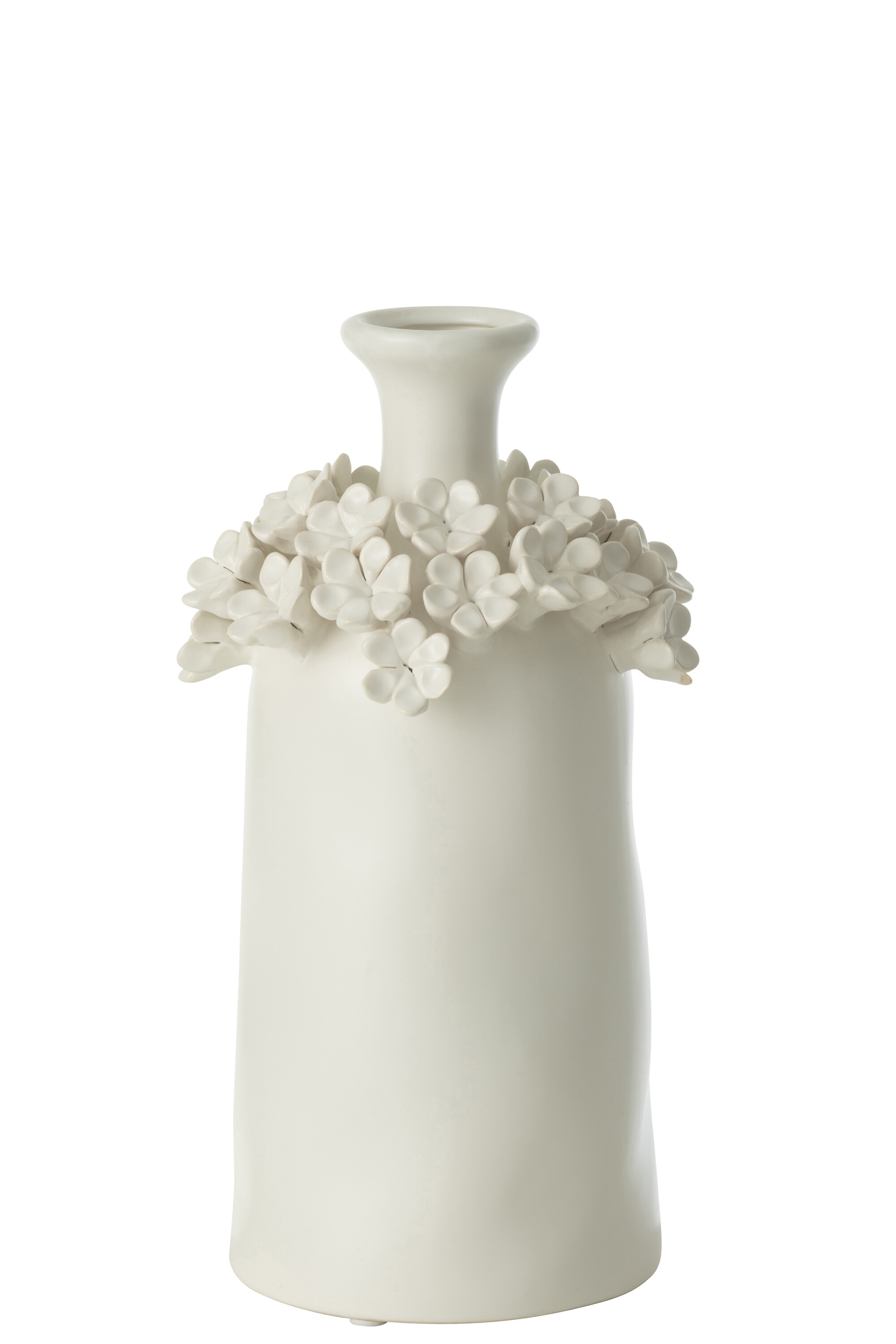 VASE YUCCA FLEUR CER BLA M