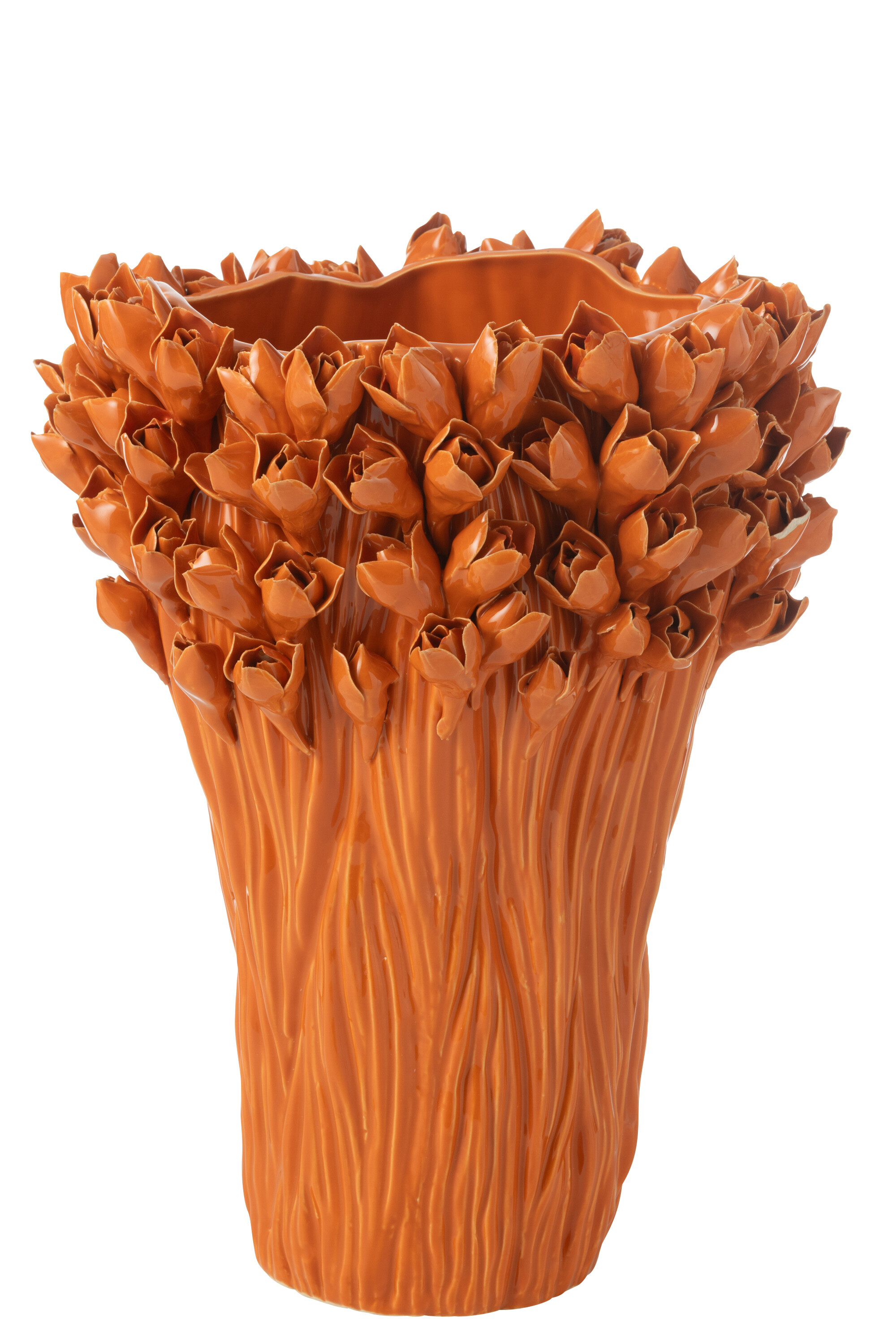 VASE AMBROSIA CER ORANGE L