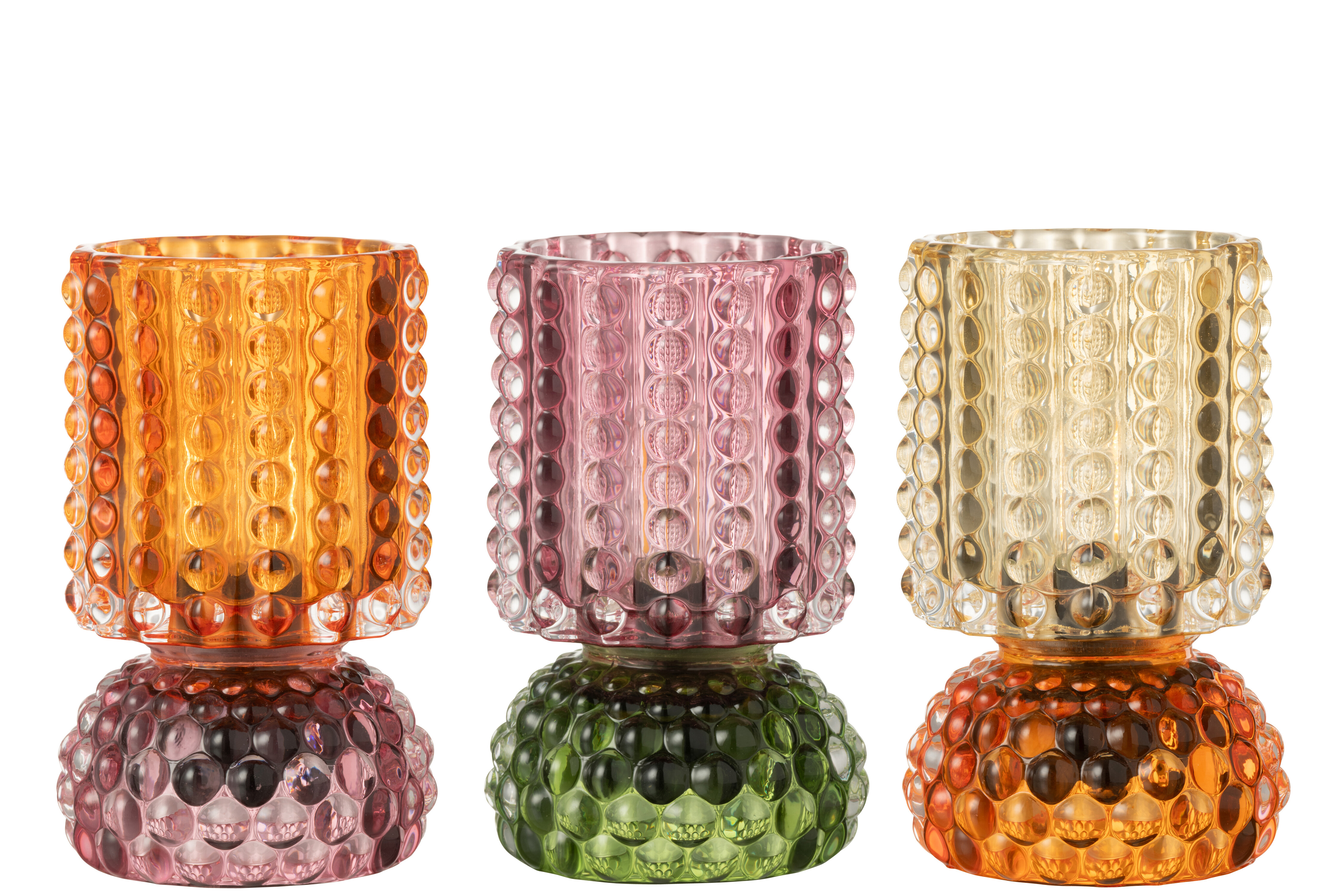 LAMP LED GLASS ORANGE/PINK