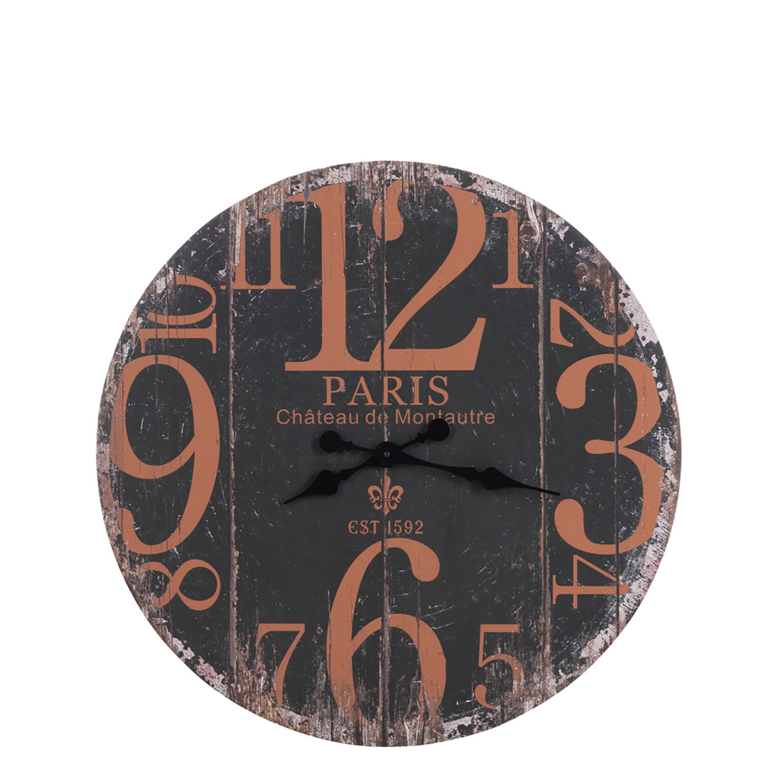 HORLOGE PARIS 1592 BS NOIR/ROUILLE M