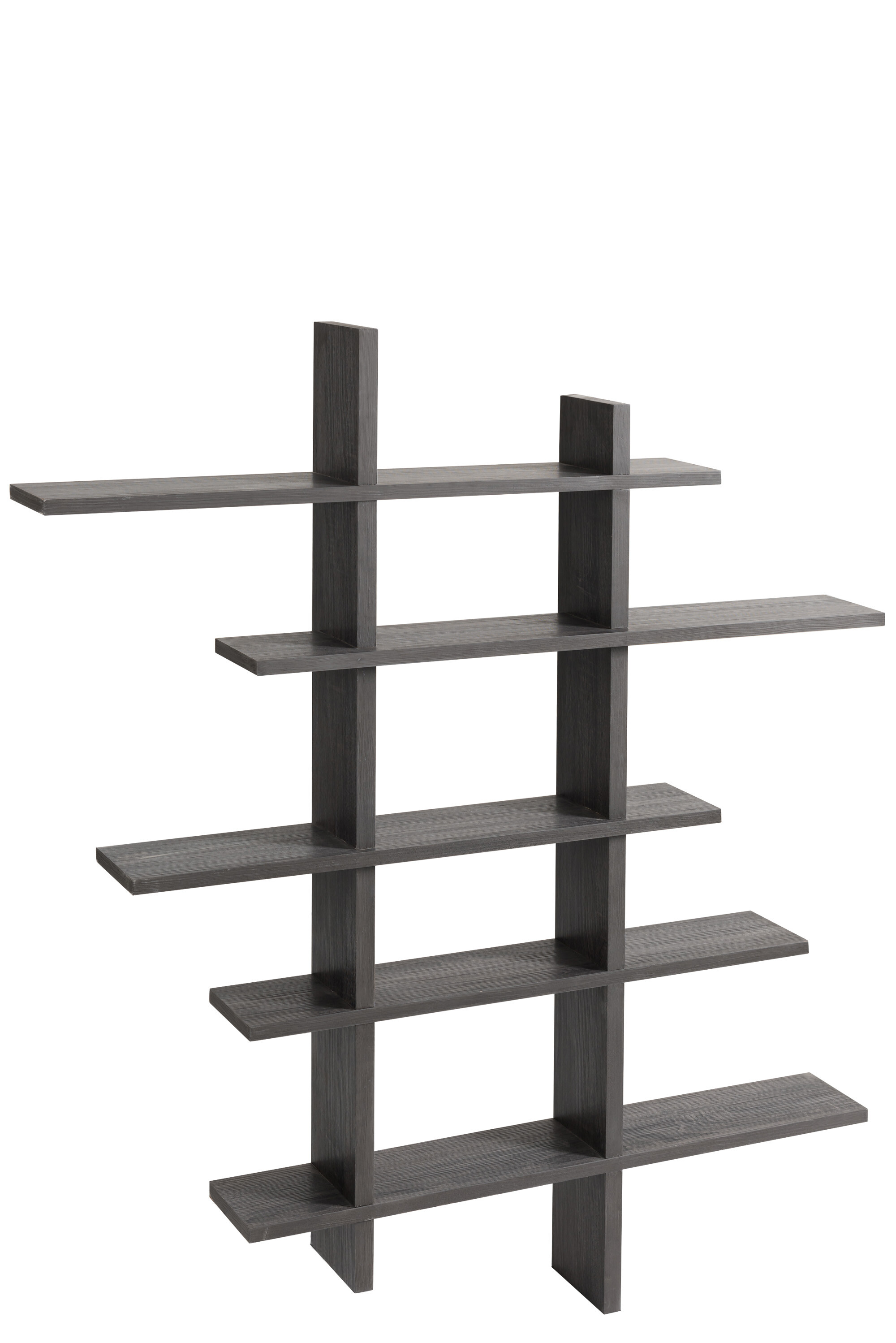 ETAGERE 5P ZIGZAG BOIS NOIR