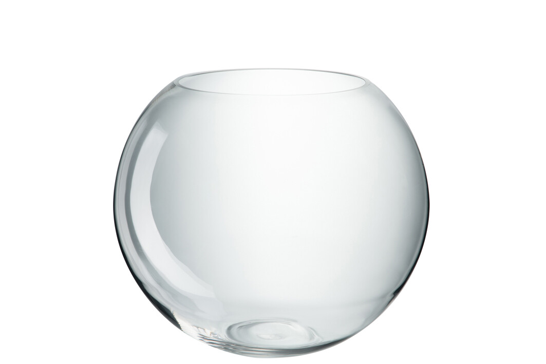 VASE BOULE VERRE TRANSP M