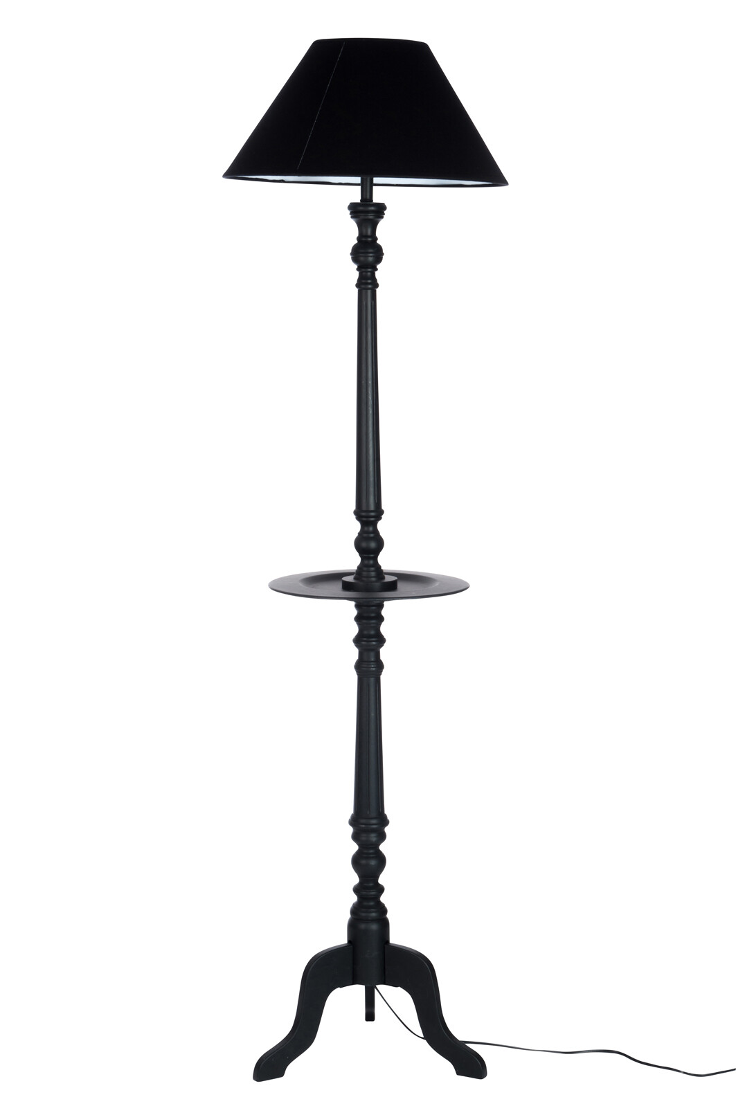 LAMPE PLATEAU BOIS NOIR