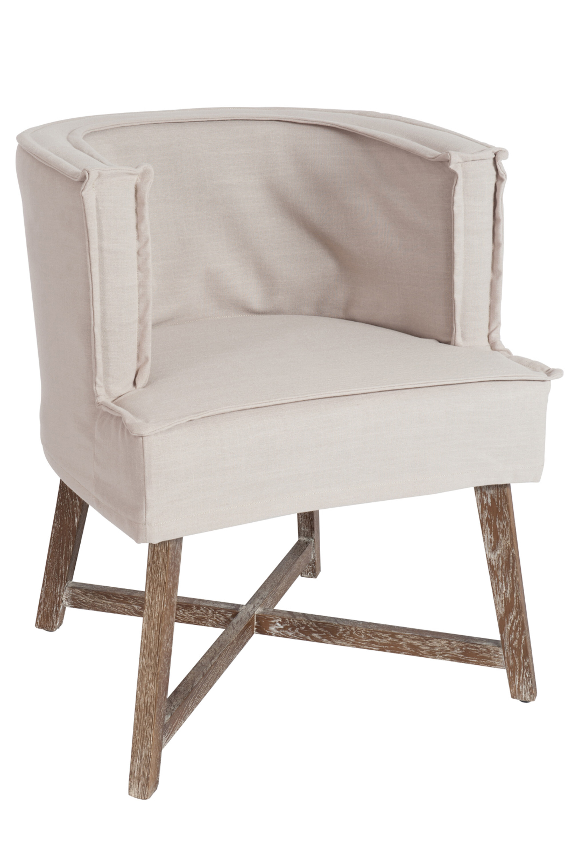 FAUTEUIL CROIX CHENE BEIGE