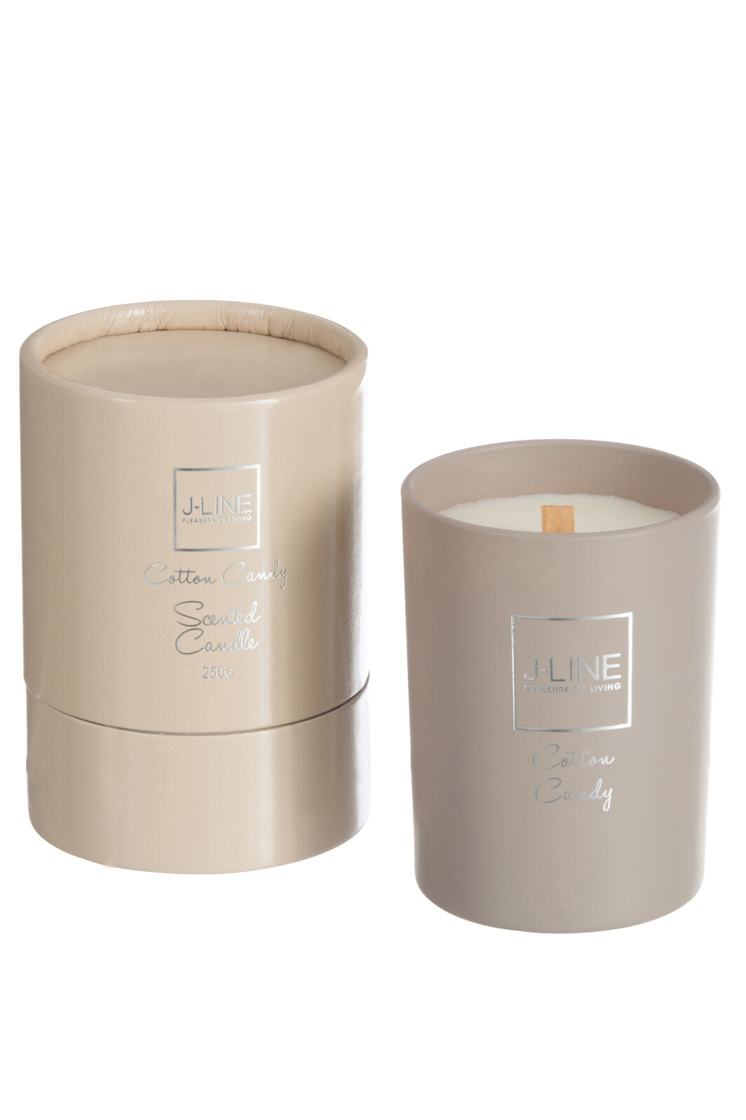 BOUGIE PARFUMEE VERRE BEIGE 45H