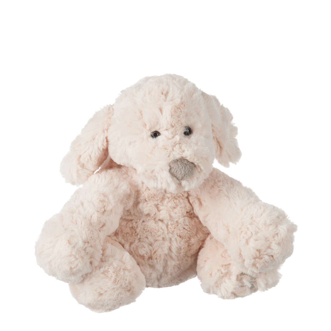 CHIEN ASSIS PELUCHE BEIGE S