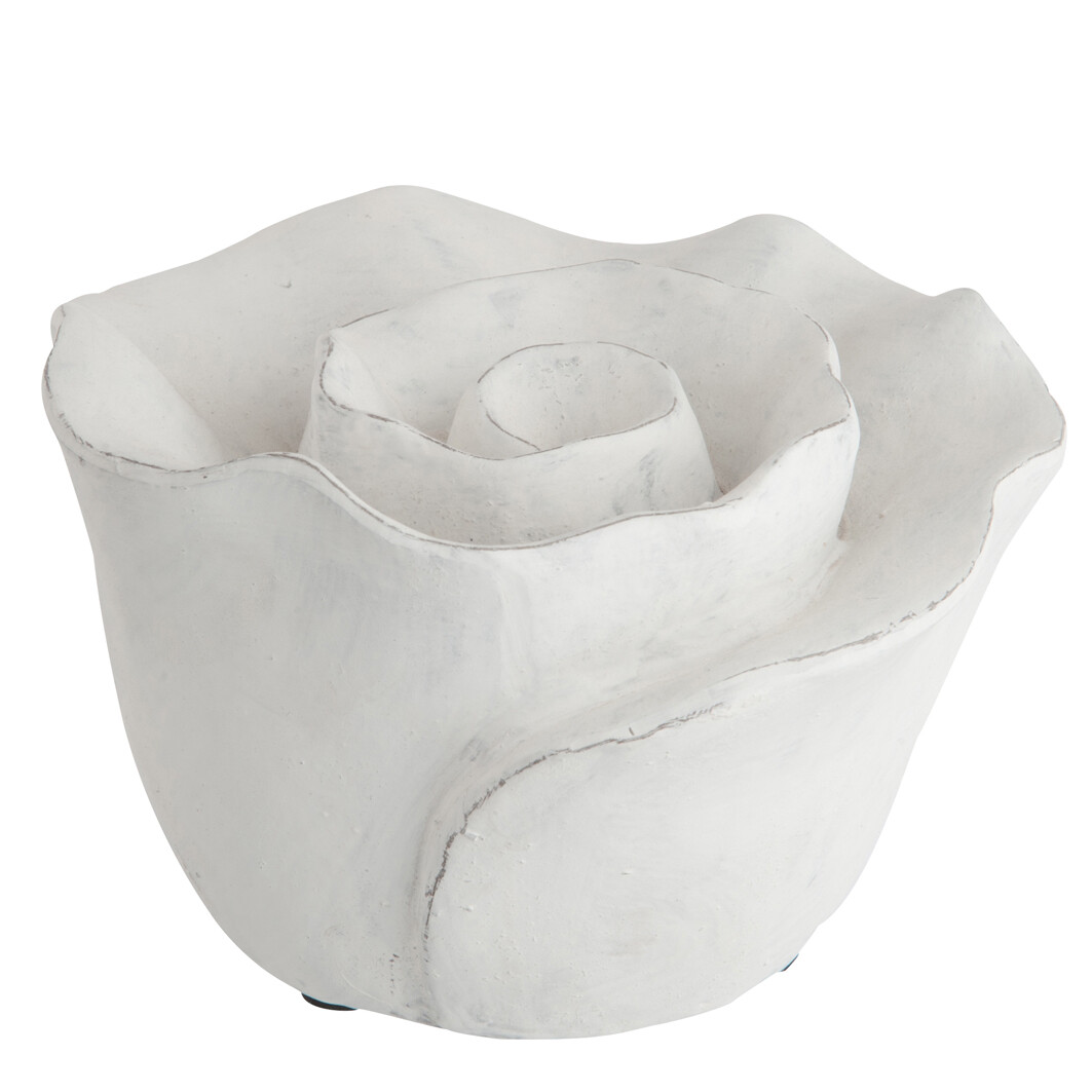 ROSE DECO RESINE BLANC L