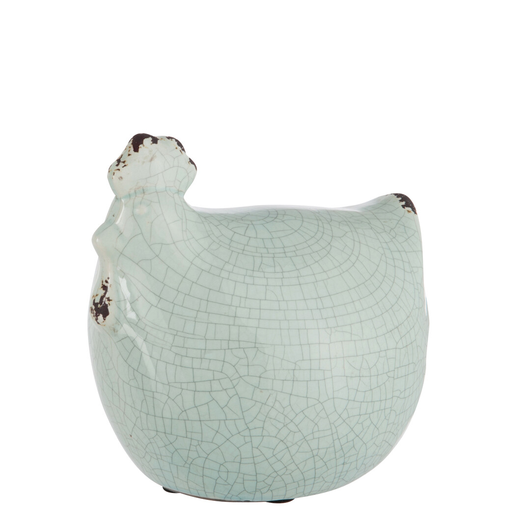 POULE DECO FAIENCE AZUR CL M