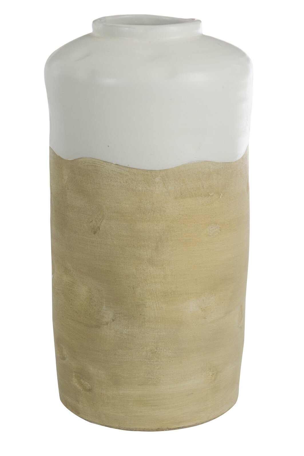 VASE CERAMIQUE BLANC/BEIGE L