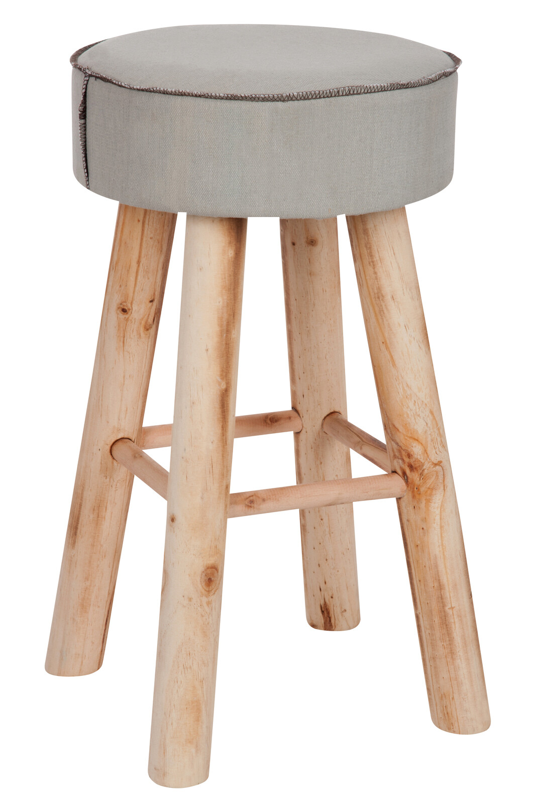 TABOURET MDF COTON GRIS