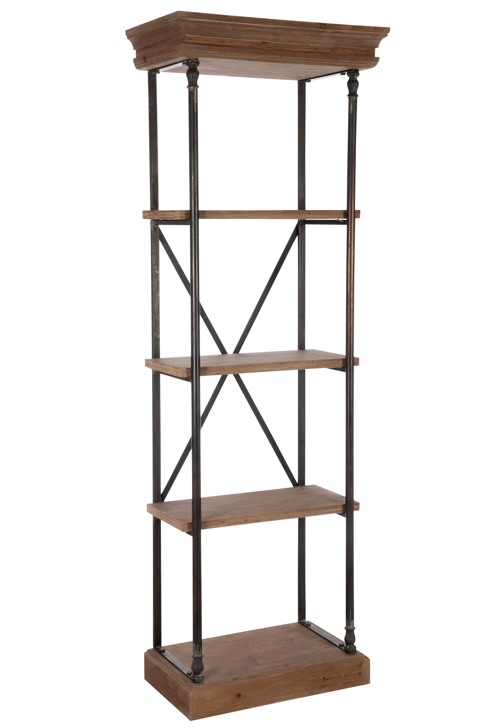 ETAGERE CROIX H 5PL MET/BS NT/NR