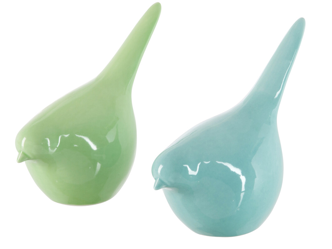 OISEAU PORCEL VERT/BLEU ASS2