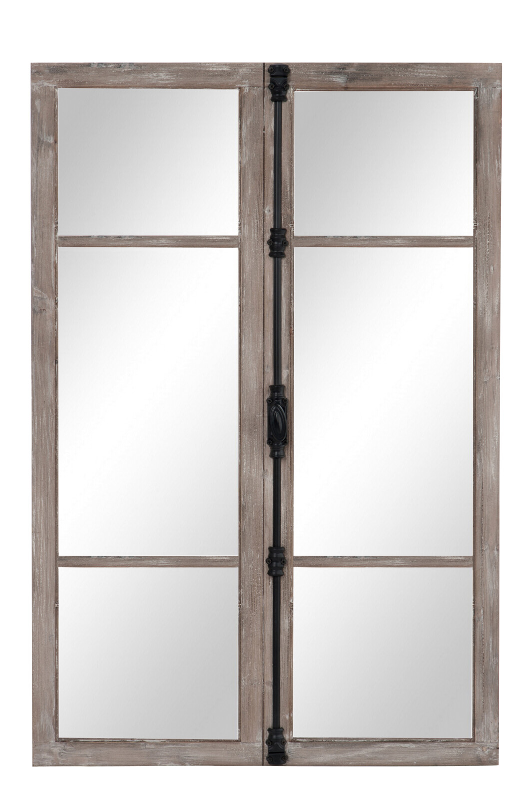 MIROIR 2 FENETRE BOIS BLC/NAT