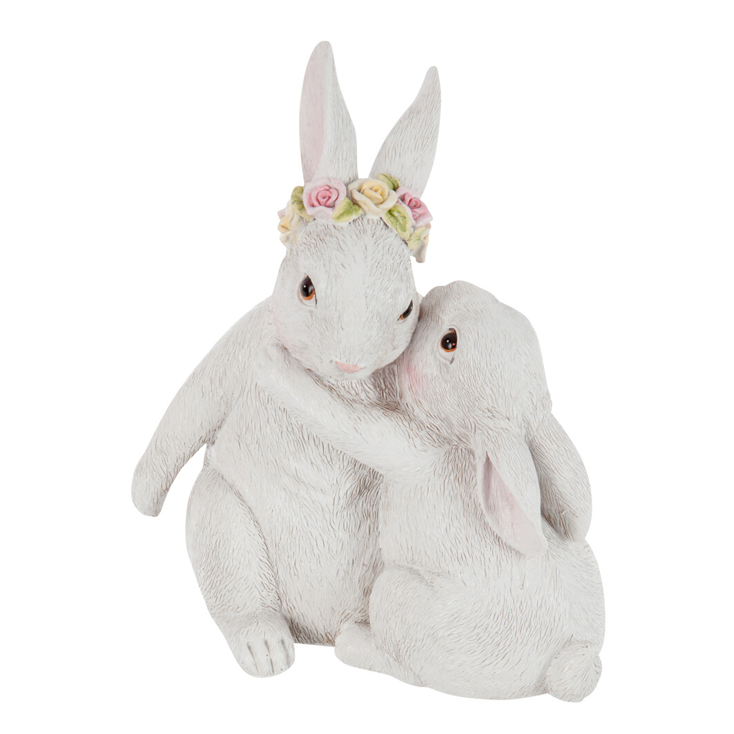 LAPIN COUPLE POLY BLANC