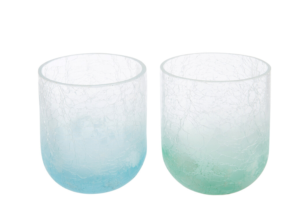 VASE VERRE BLEU/AQUA S ASS2