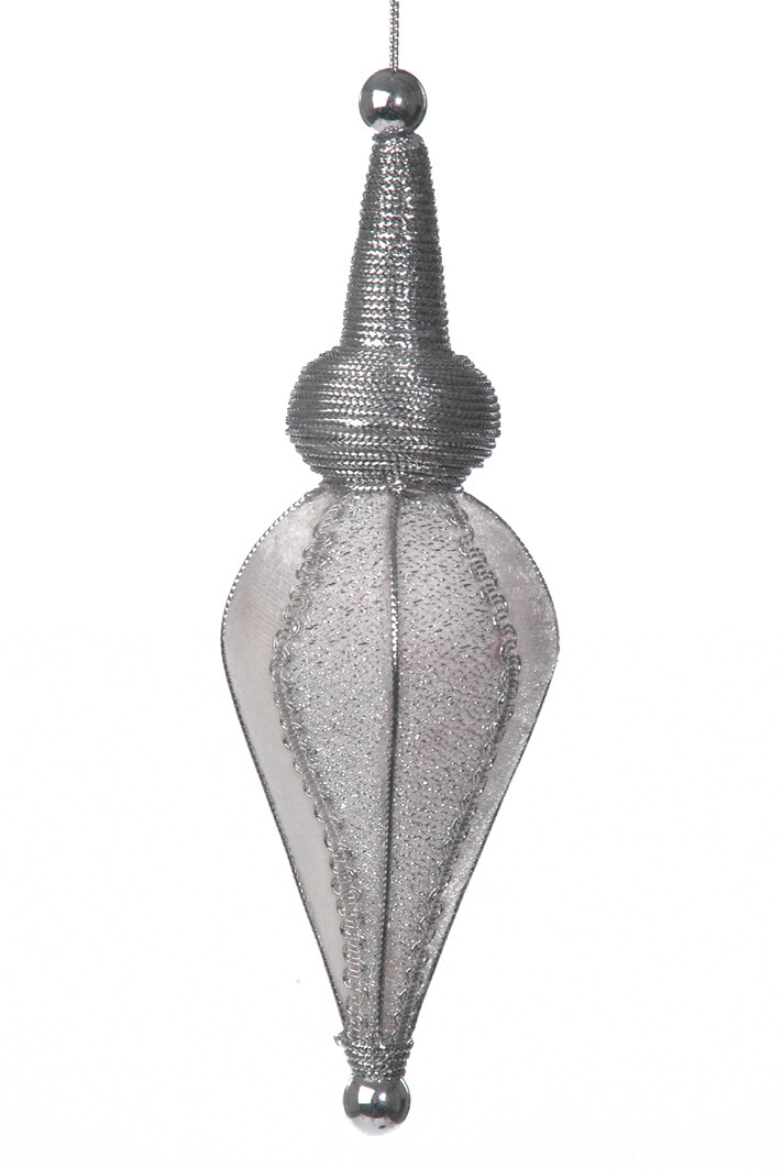 CONE DE NOEL+PENDANT BLANC-ARGENT