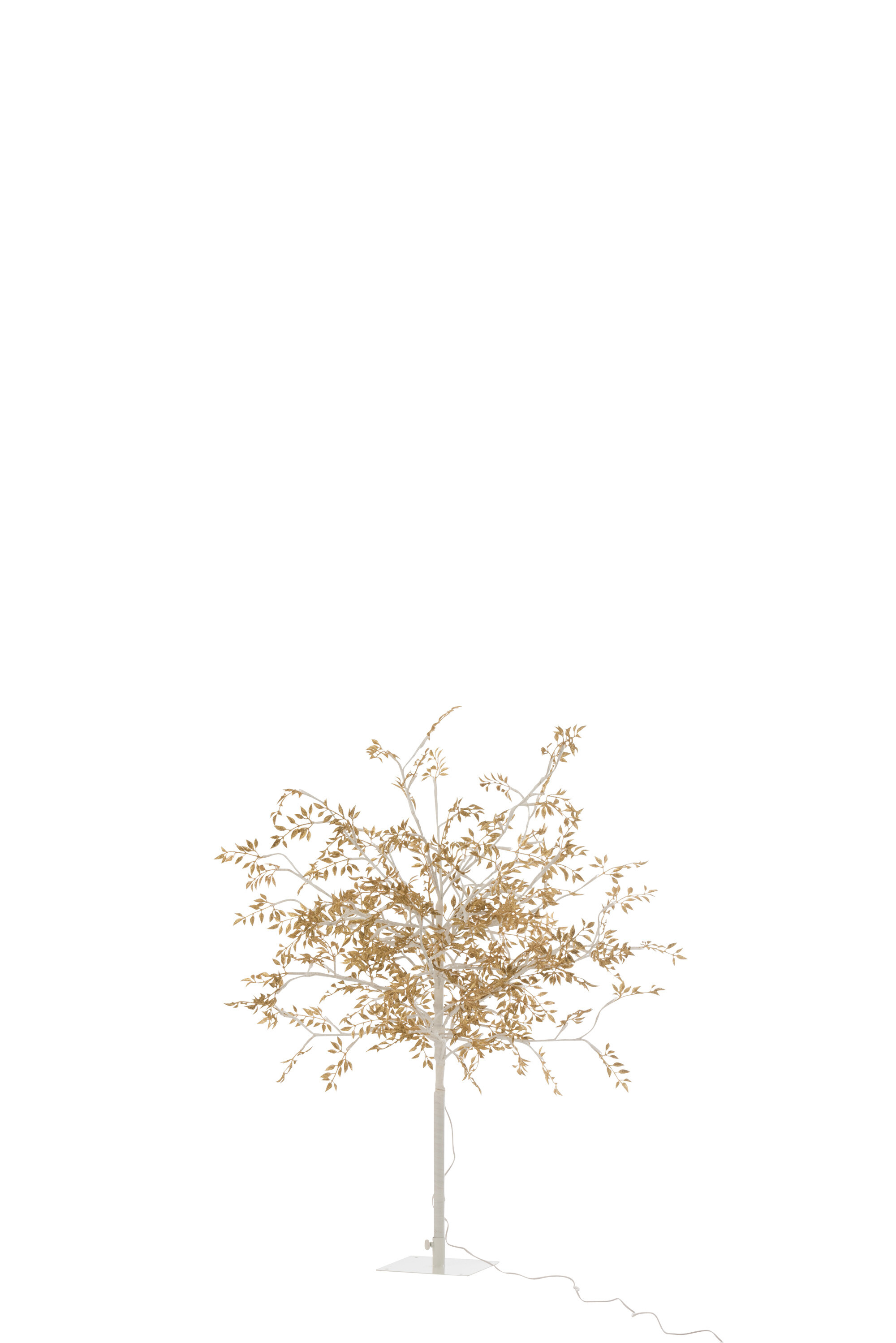 ARBRE FEUIL PAIL+LED MET OR M