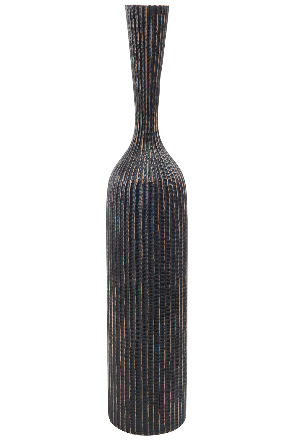 VASE EVI RES MARRON FONCE L