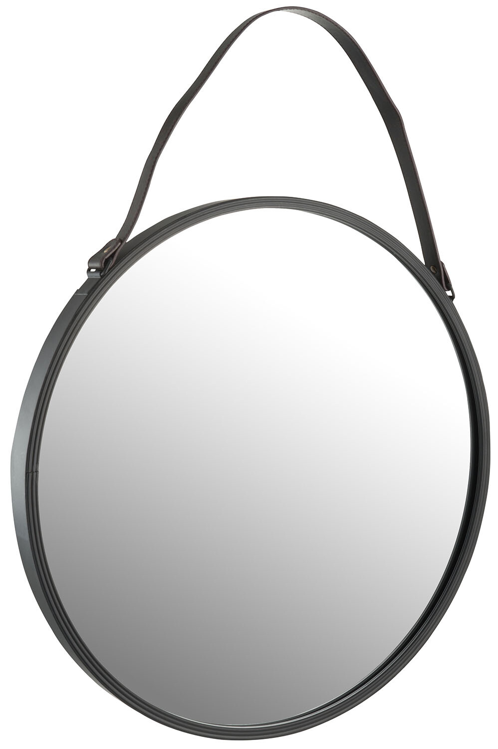 MIROIR ROND MET/VERRE NOIR L