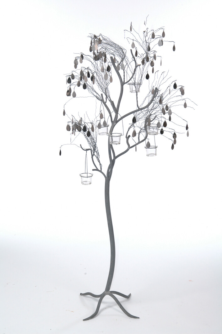 CHANDELIER ARBRE 6V MIROIRS FF GRIS