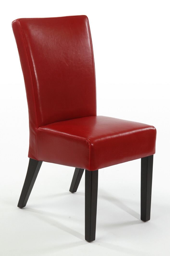 CHAISE CUIR ROUGE