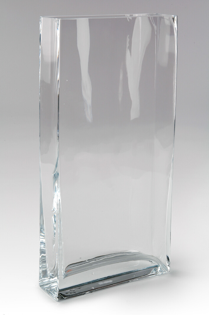 VASE RECT. VERRE CLAIR