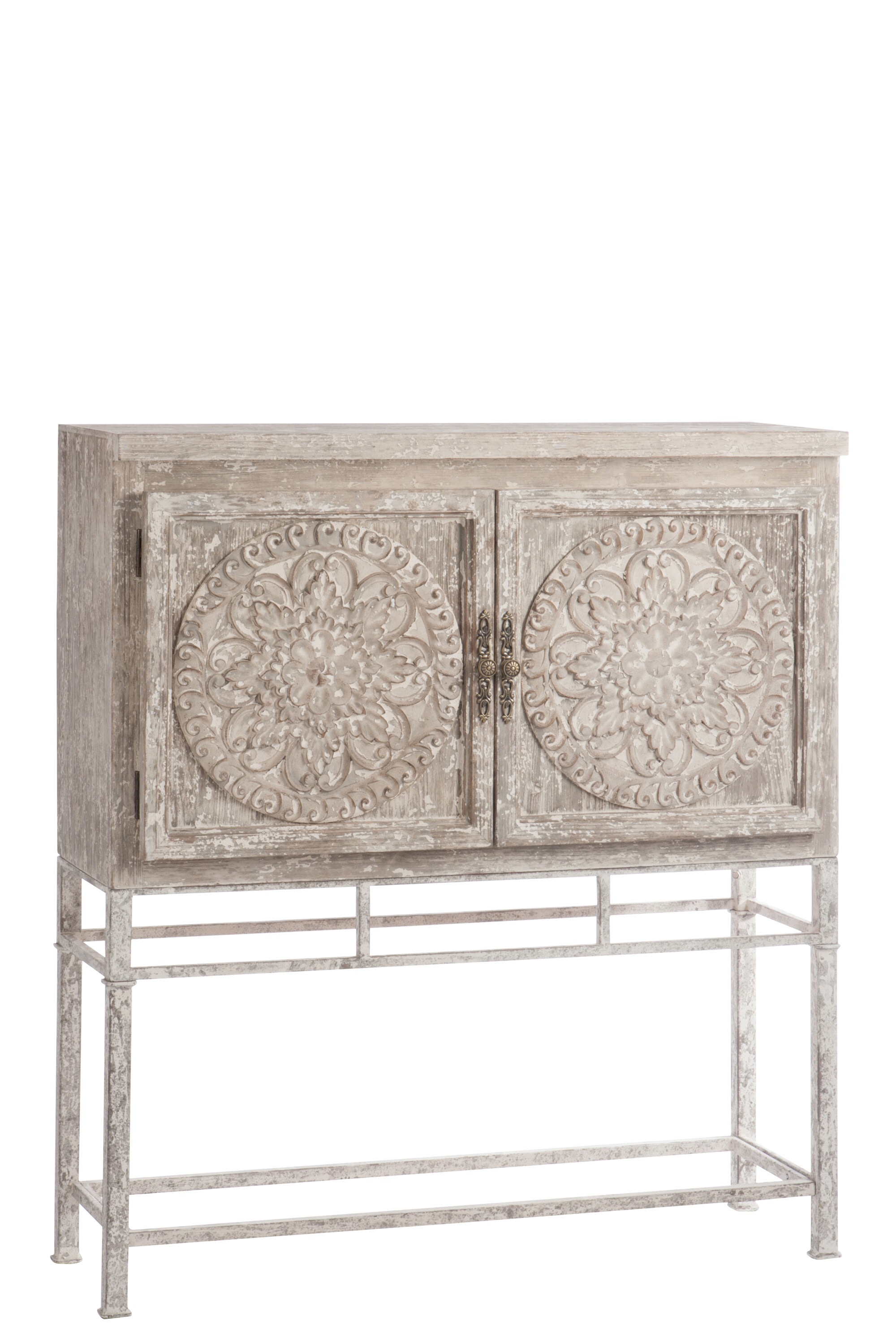 ARMOIRE 2P BOHO MET/BS SABLE