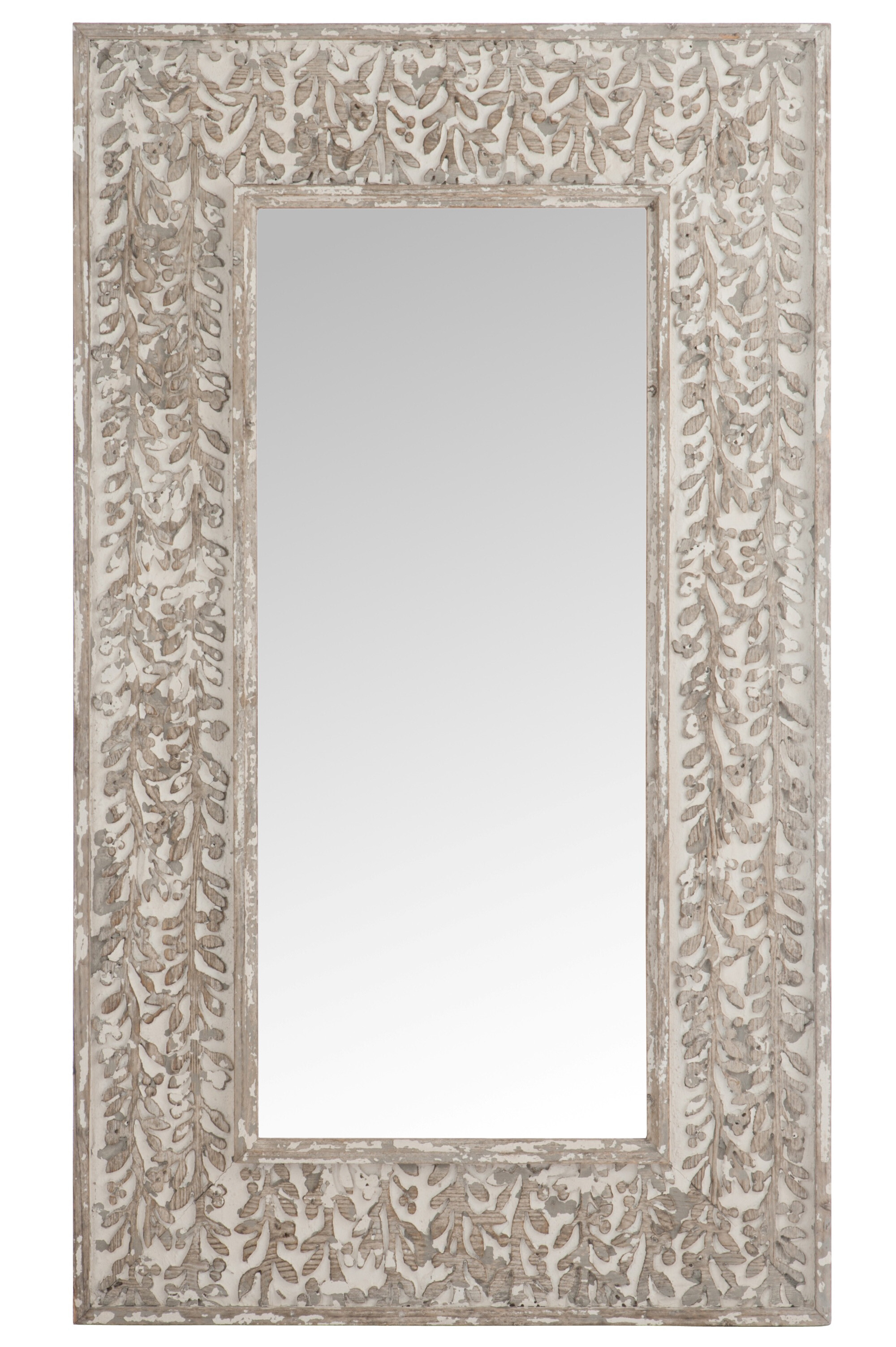 MIROIR REC BOHO BOIS SABLE