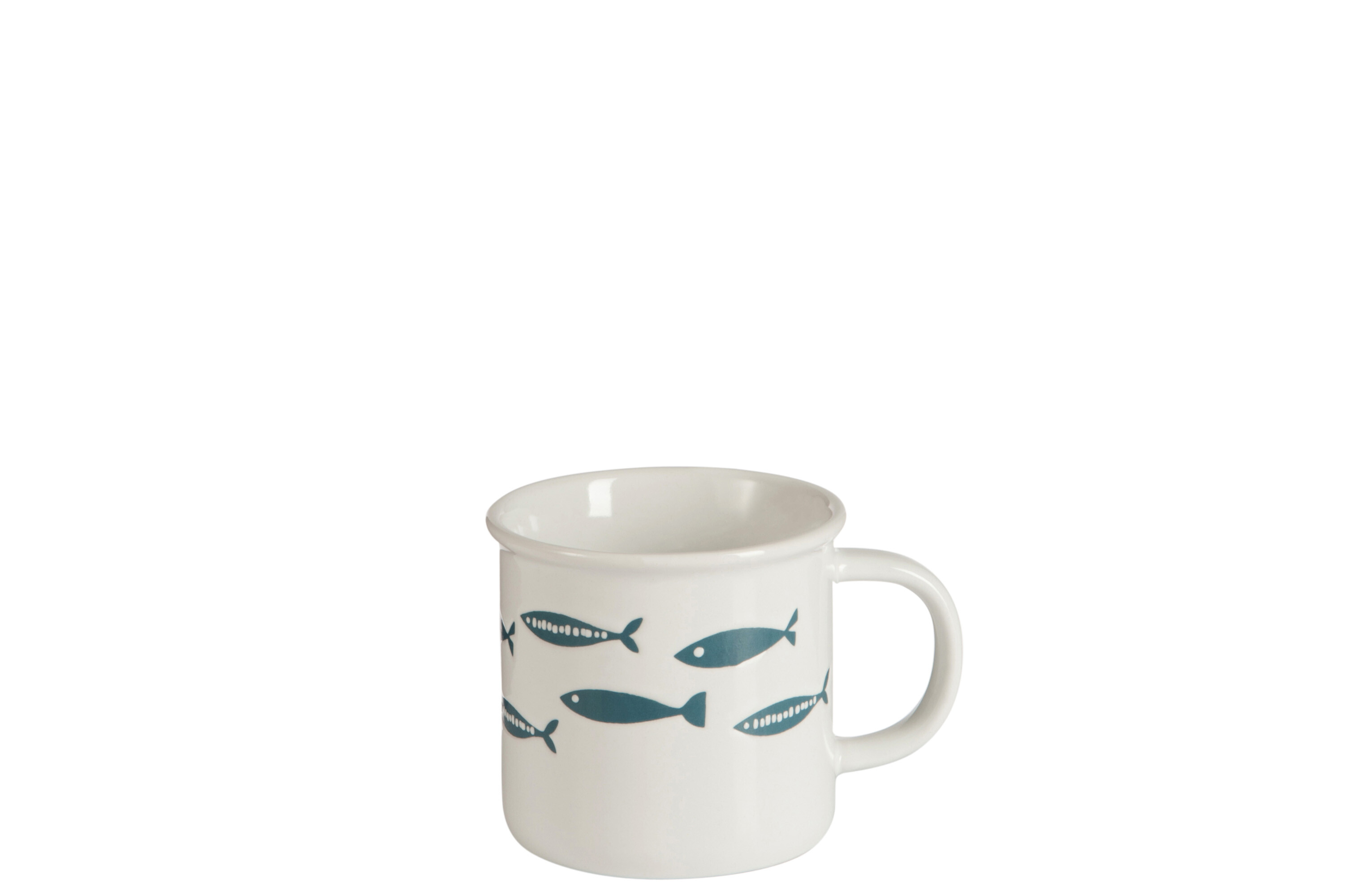 MUG POISSON 200ML CERAM BLA/BLE