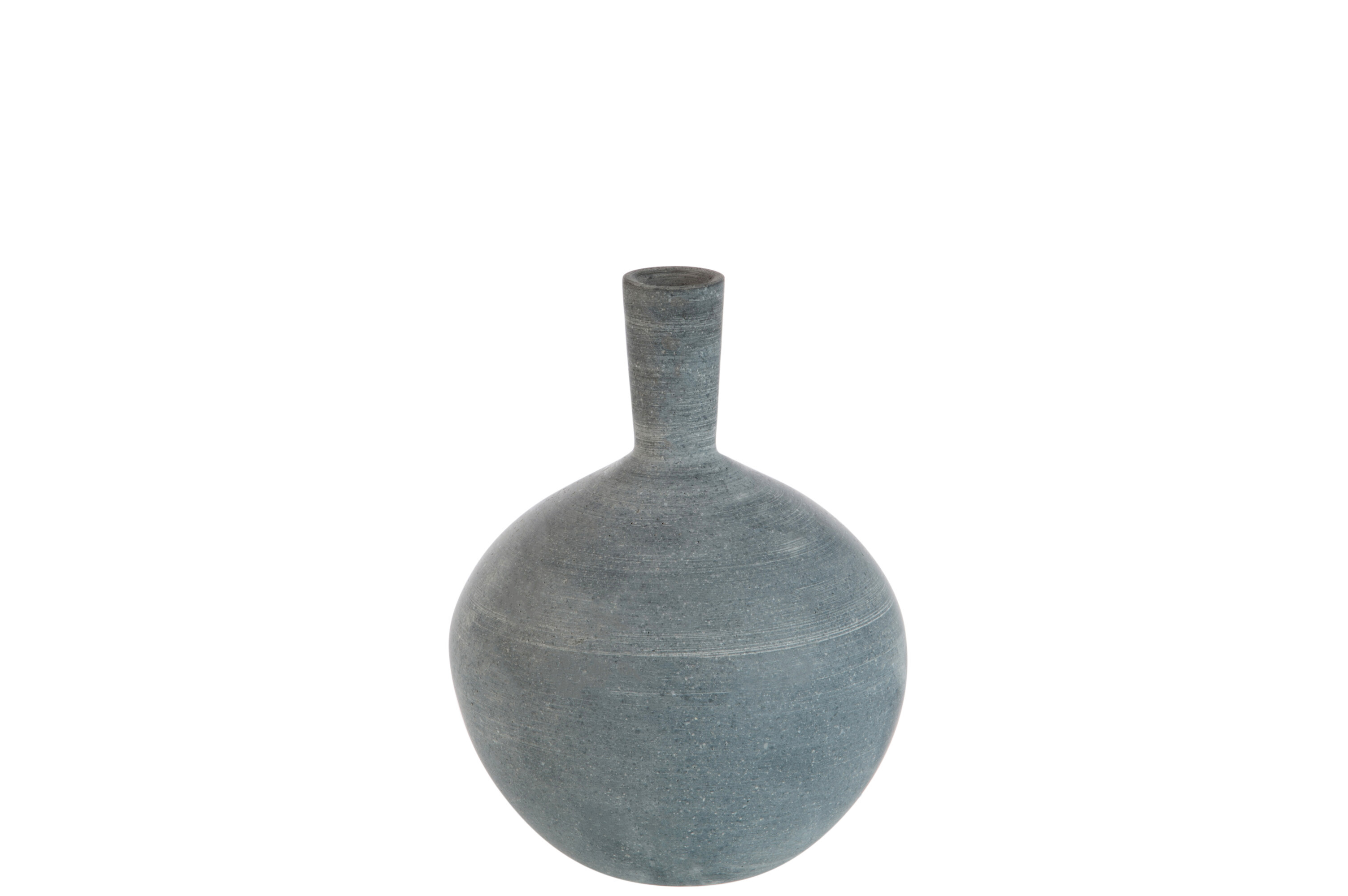 VASE BOULE RESINE GRIS F S