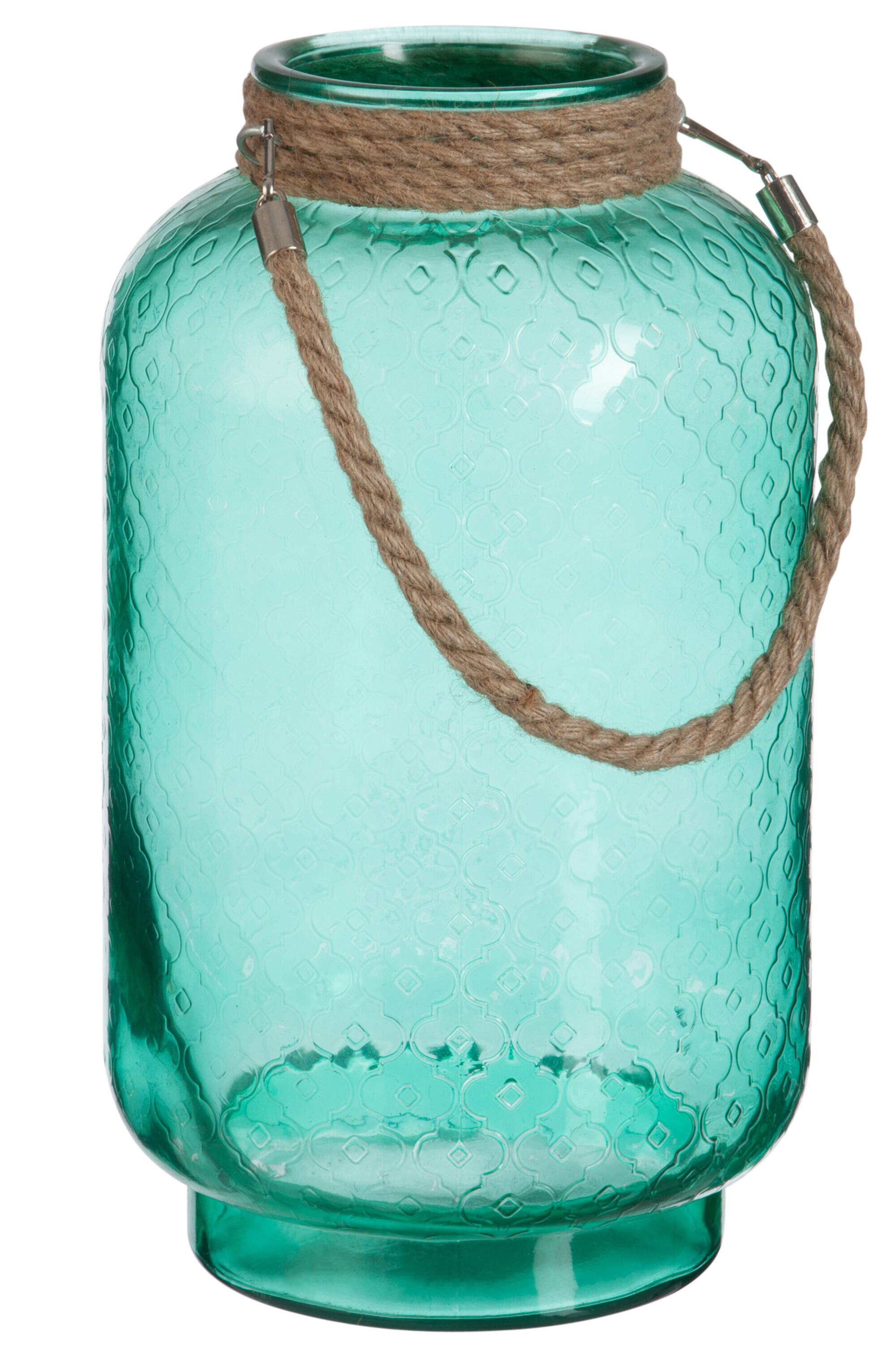 VASE CORDE/VERRE AQUA